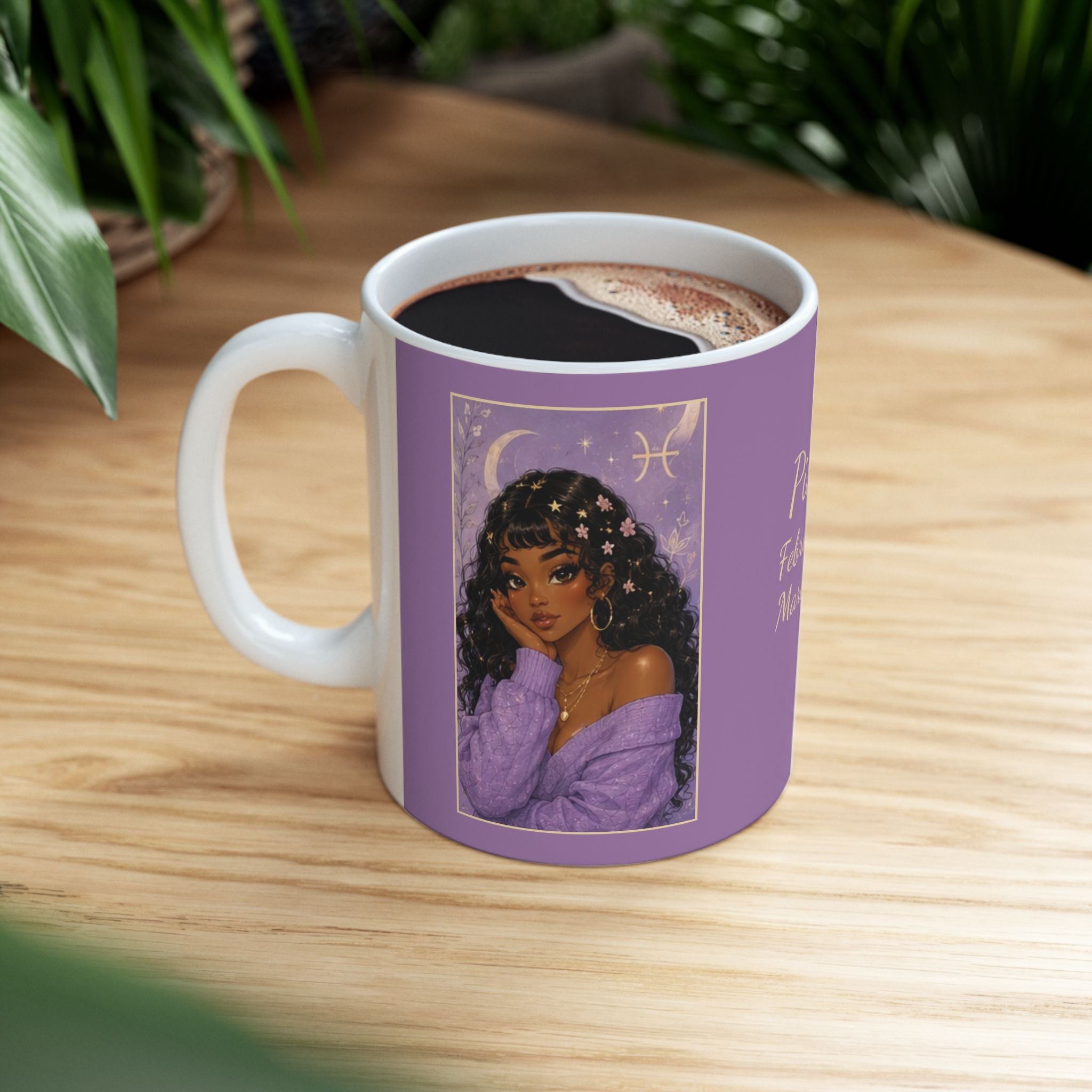 Pisces Zodiac Sign Ceramic Mug — Coffee Mug (11oz)