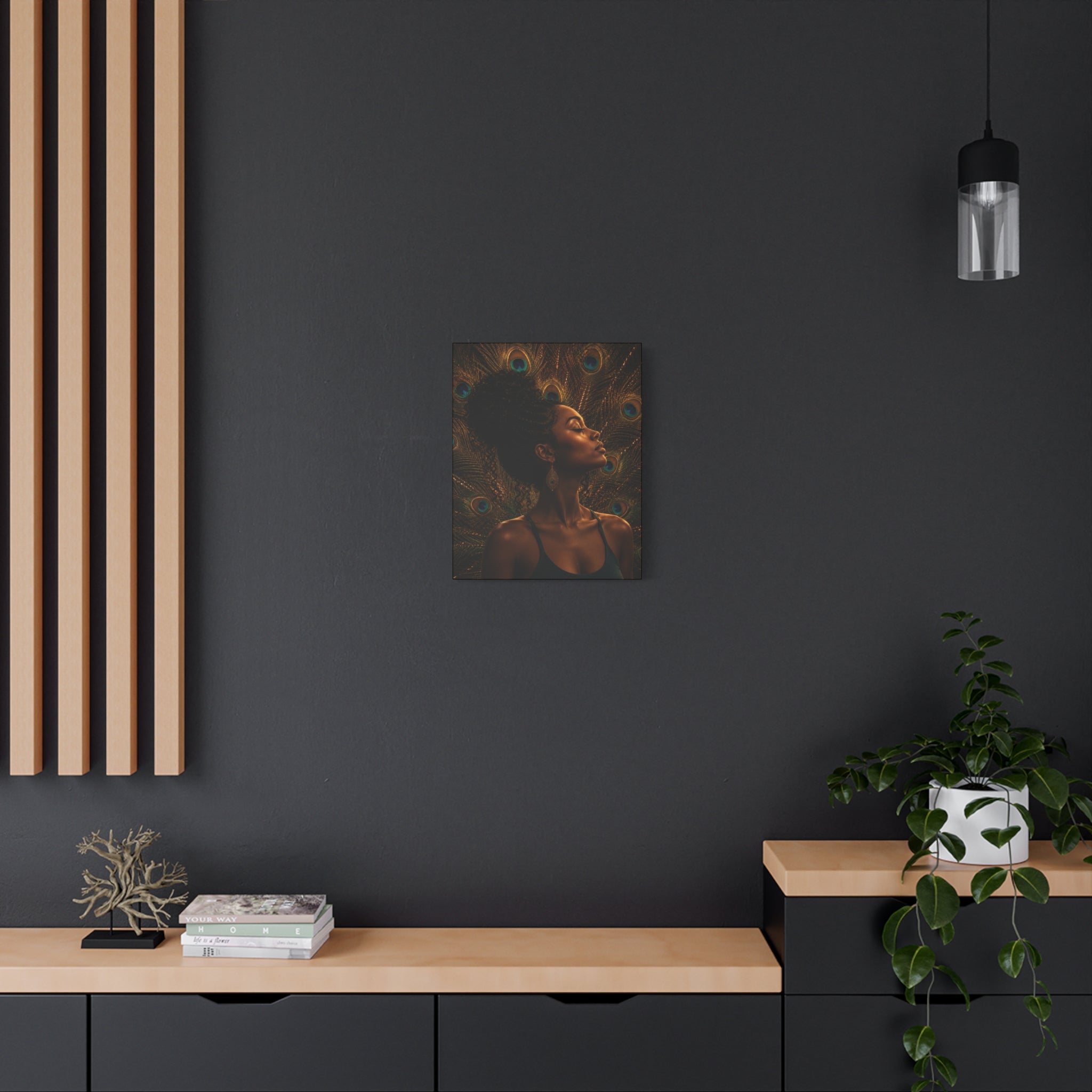 Peacock Dreams — Matte Stretched Wall Art