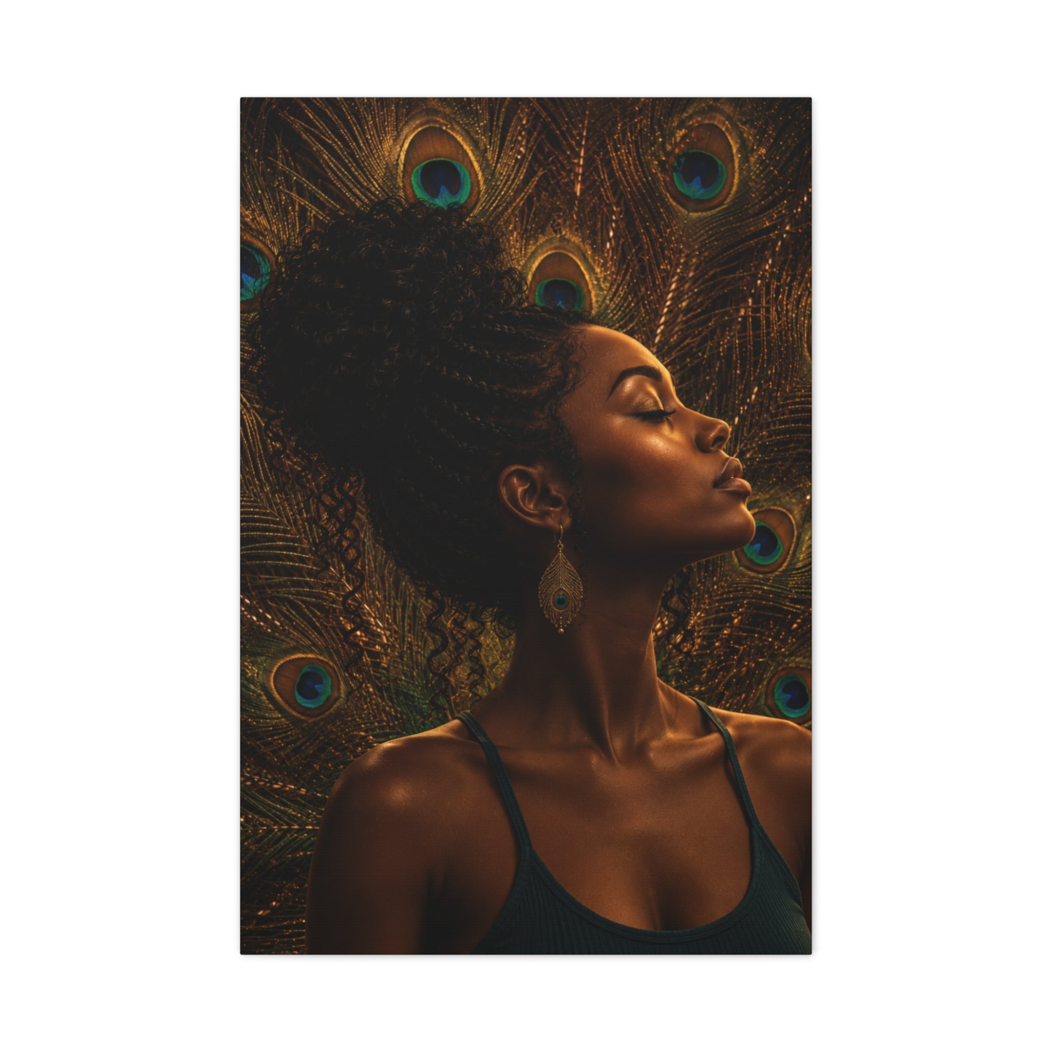 Peacock Dreams — Matte Stretched Wall Art