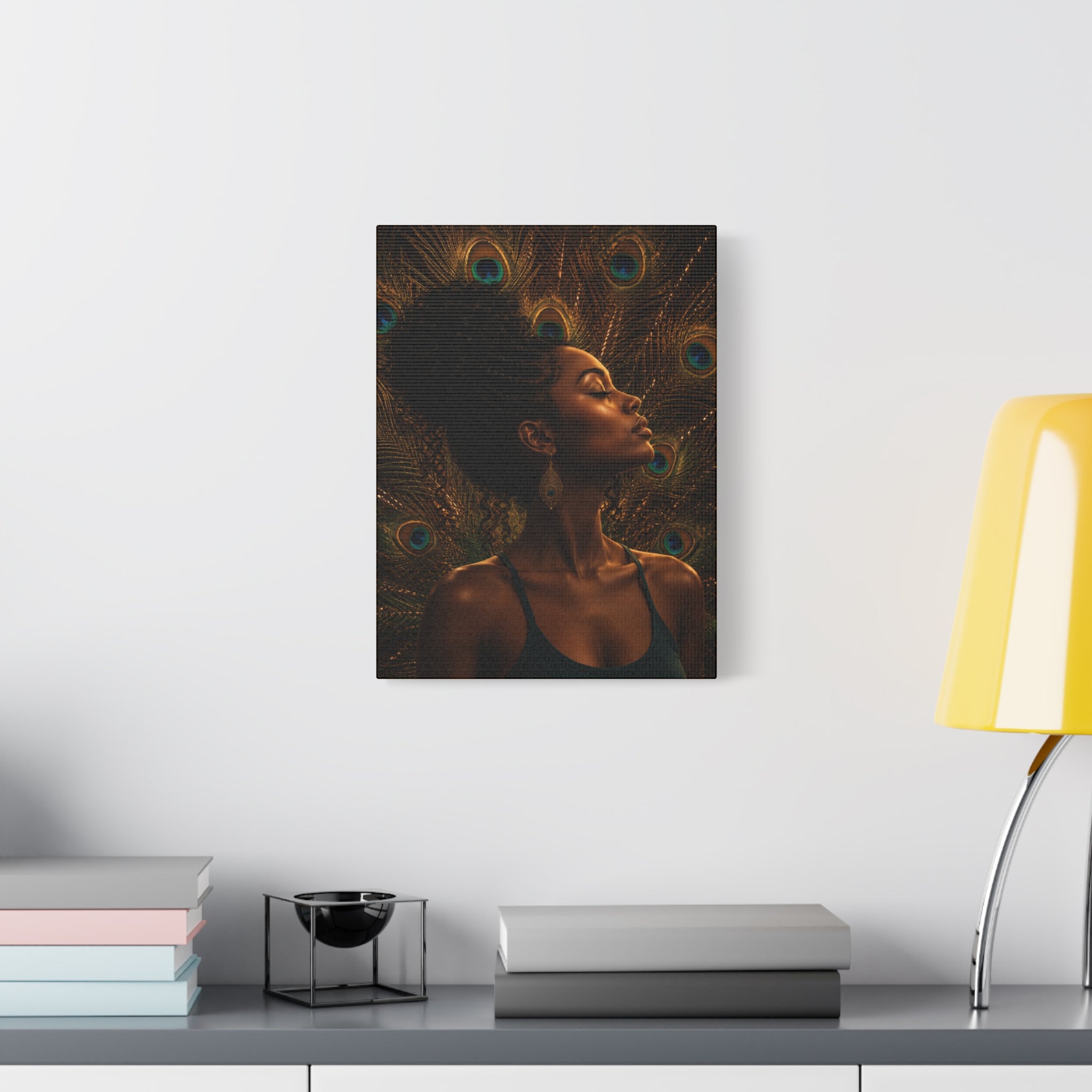 Peacock Dreams — Matte Stretched Wall Art