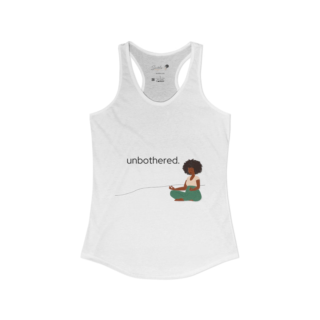 "Unbothered" Women's Ideal Racerback Tank