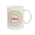 "Love" White Ceramic Mug — Coffee Mug (11oz)