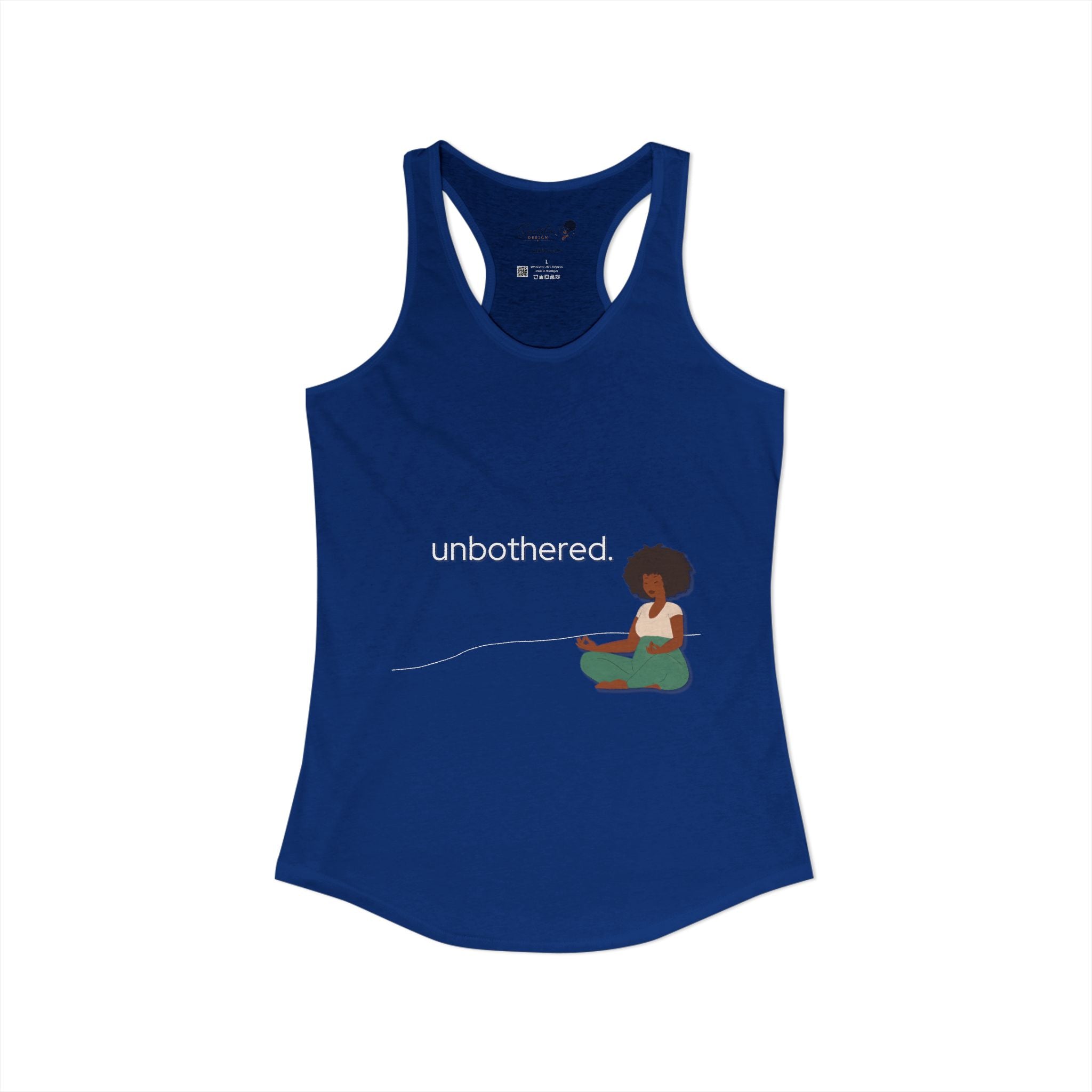 "Unbothered" Women's Ideal Racerback Tank