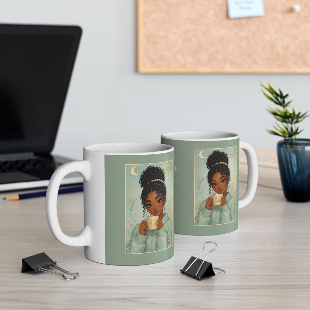 Cancer Zodiac Sign Ceramic Mug — Coffee Mug (11oz)