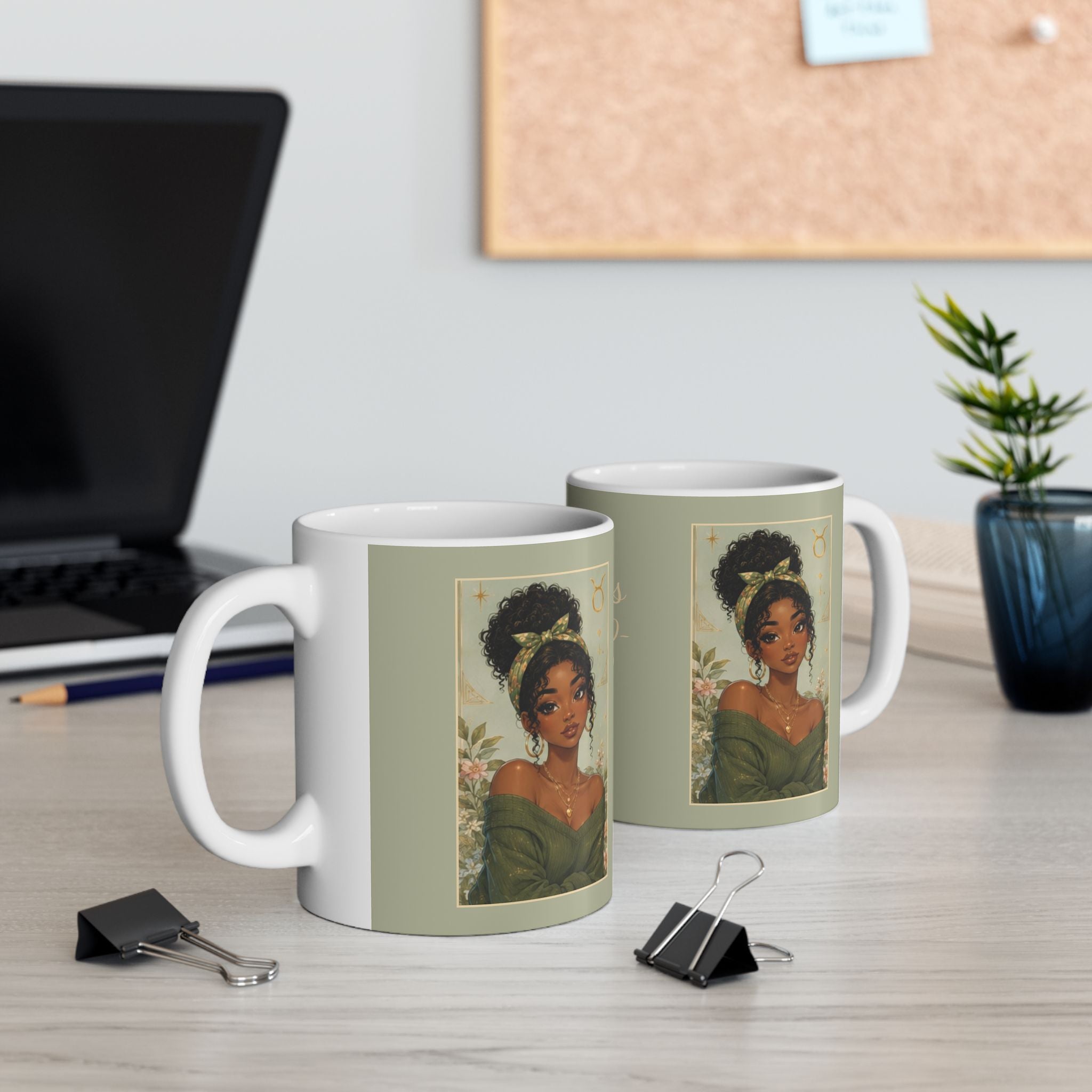 Taurus Zodiac Sign Ceramic Mug — Coffee Mug (11oz)