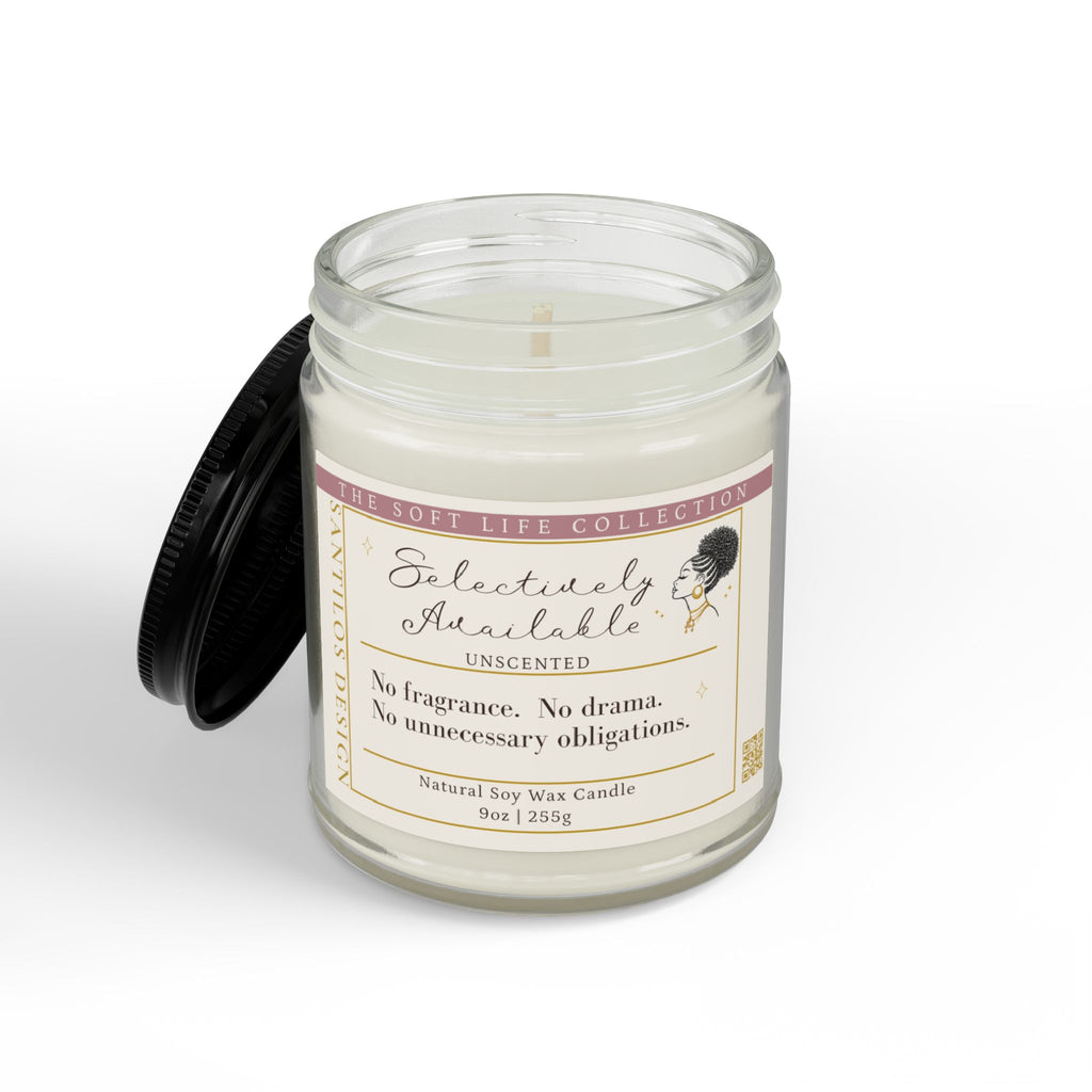 "Selectively Unavailable" Soy Candle — Unscented (9oz)