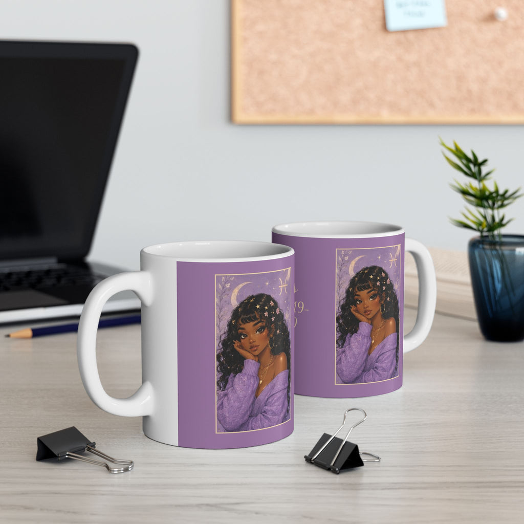 Pisces Zodiac Sign Ceramic Mug — Coffee Mug (11oz)