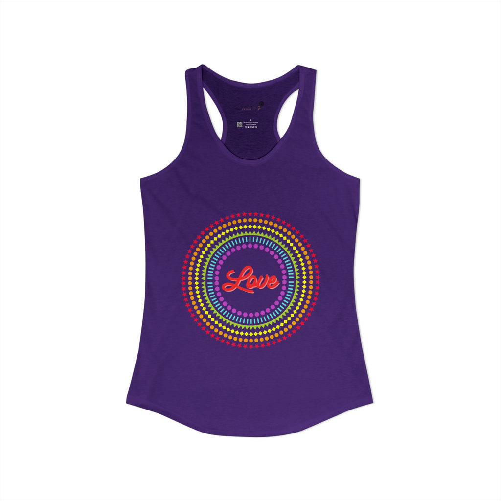 "Love" Women's Ideal Racerback Tank