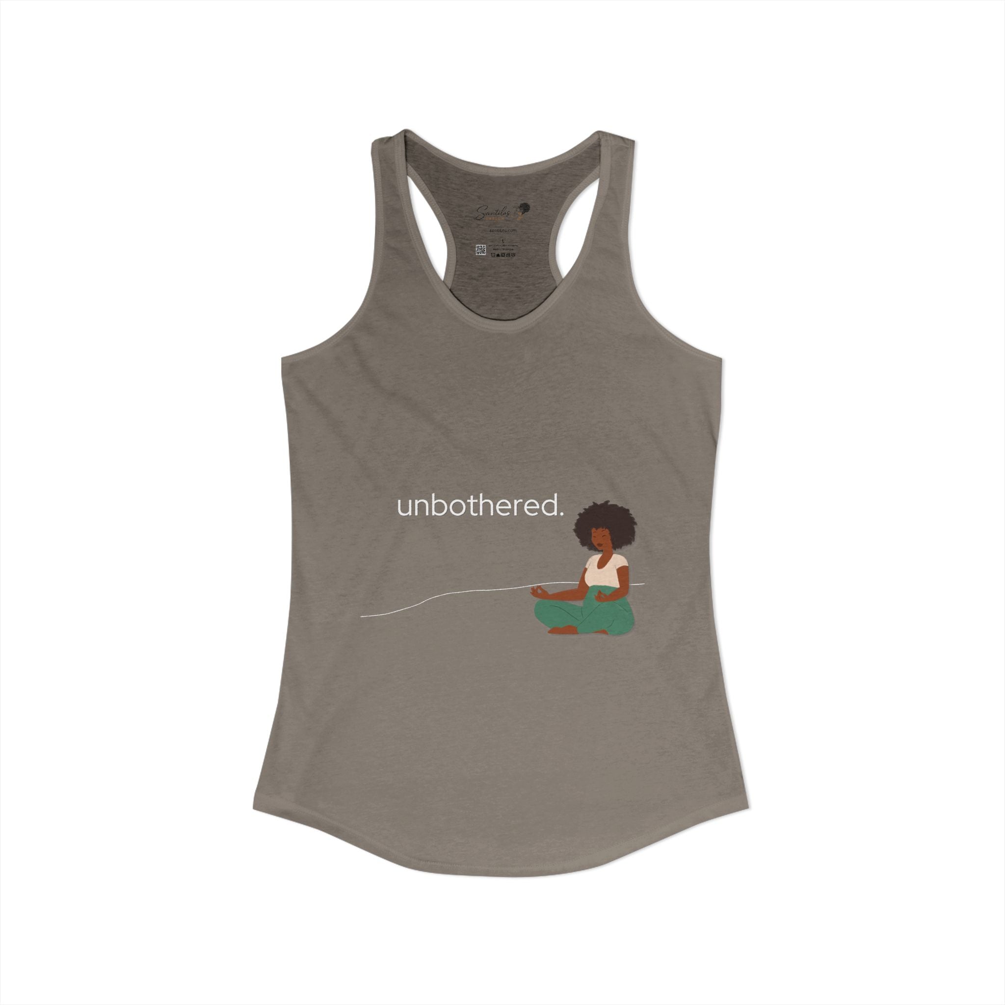 "Unbothered" Women's Ideal Racerback Tank