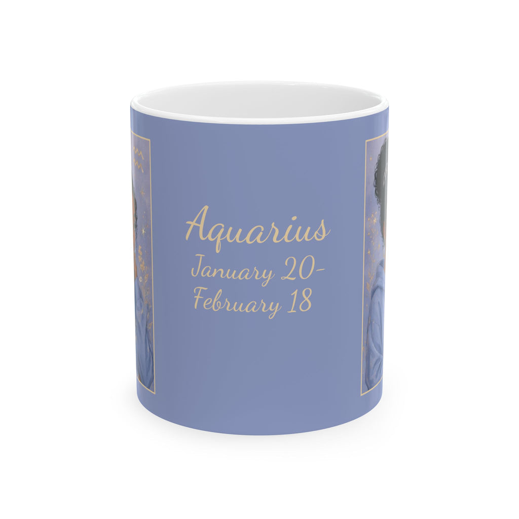 Aquarius Zodiac Sign Ceramic Mug — Coffee Mug (11oz)