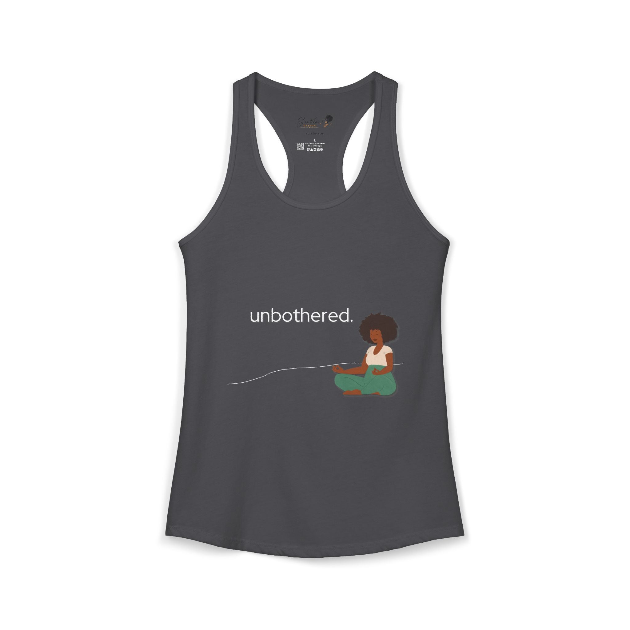"Unbothered" Women's Ideal Racerback Tank
