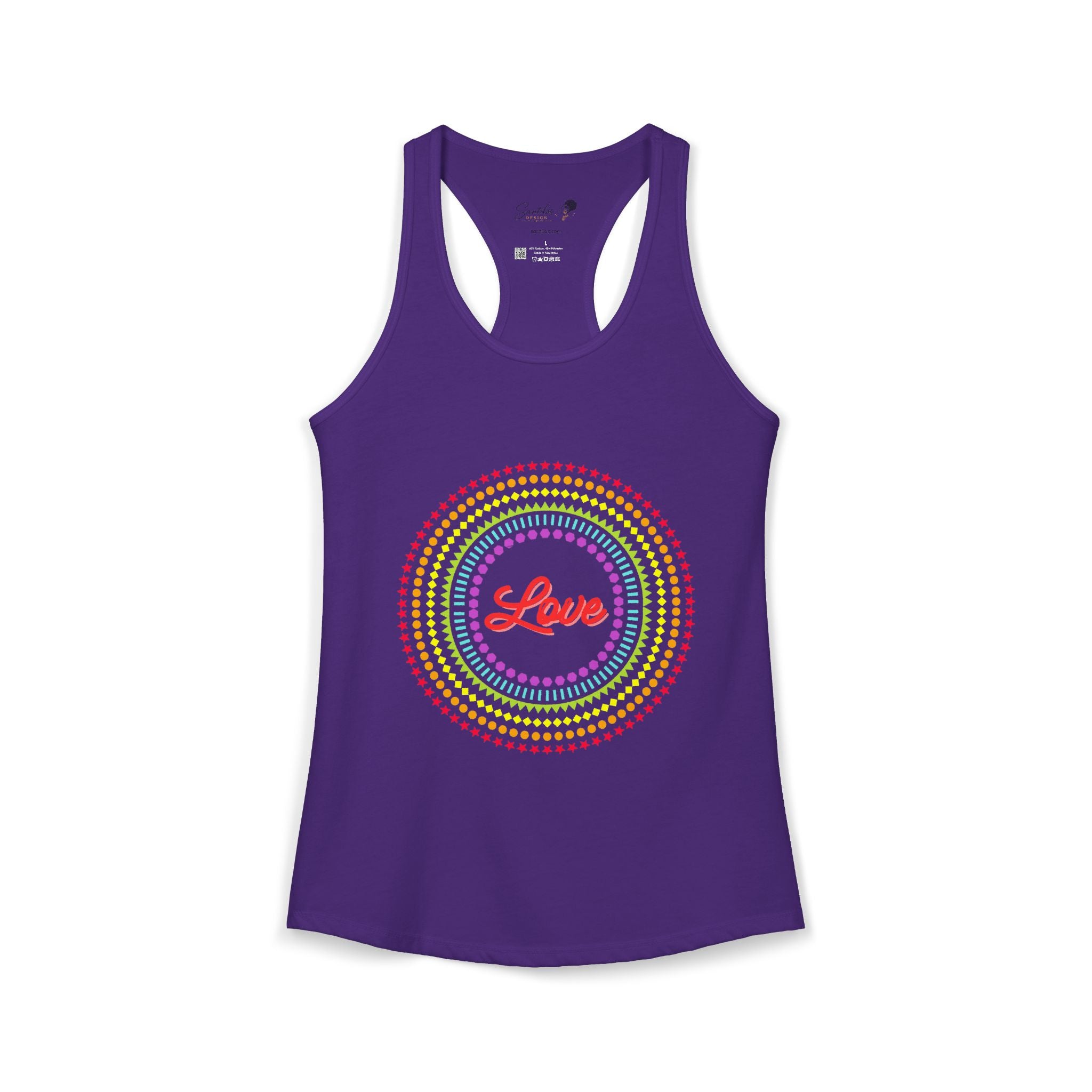 "Love" Women's Ideal Racerback Tank