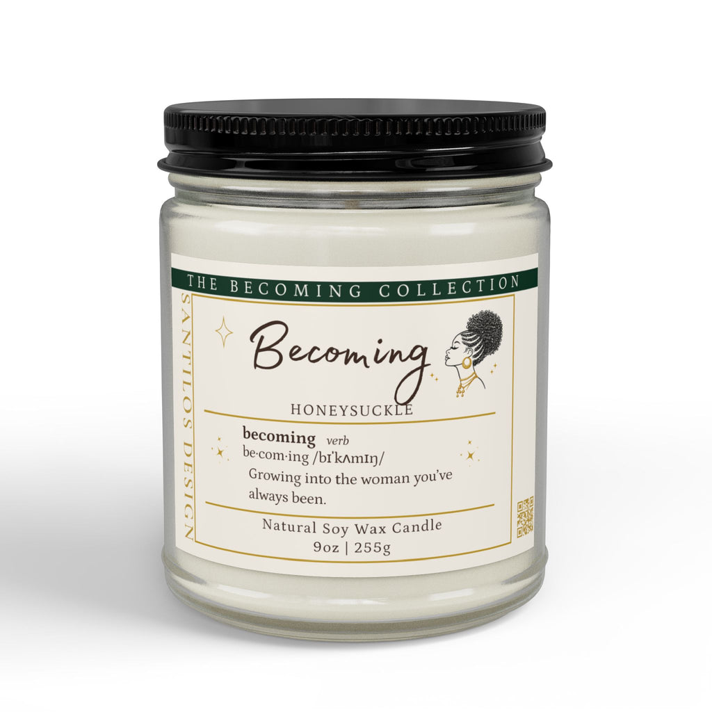 "Becoming" Soy Candle — Honeysuckle Scented (9oz)
