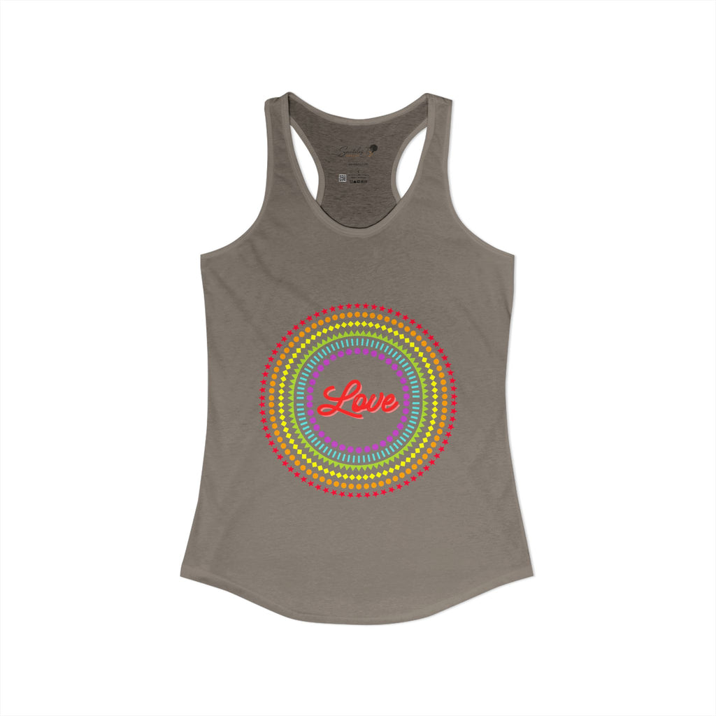 "Love" Women's Ideal Racerback Tank