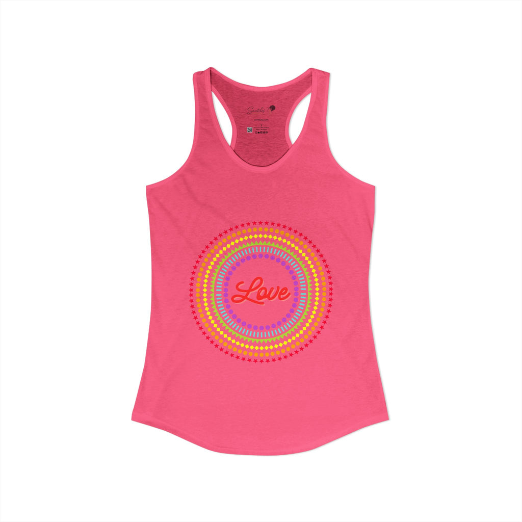"Love" Women's Ideal Racerback Tank