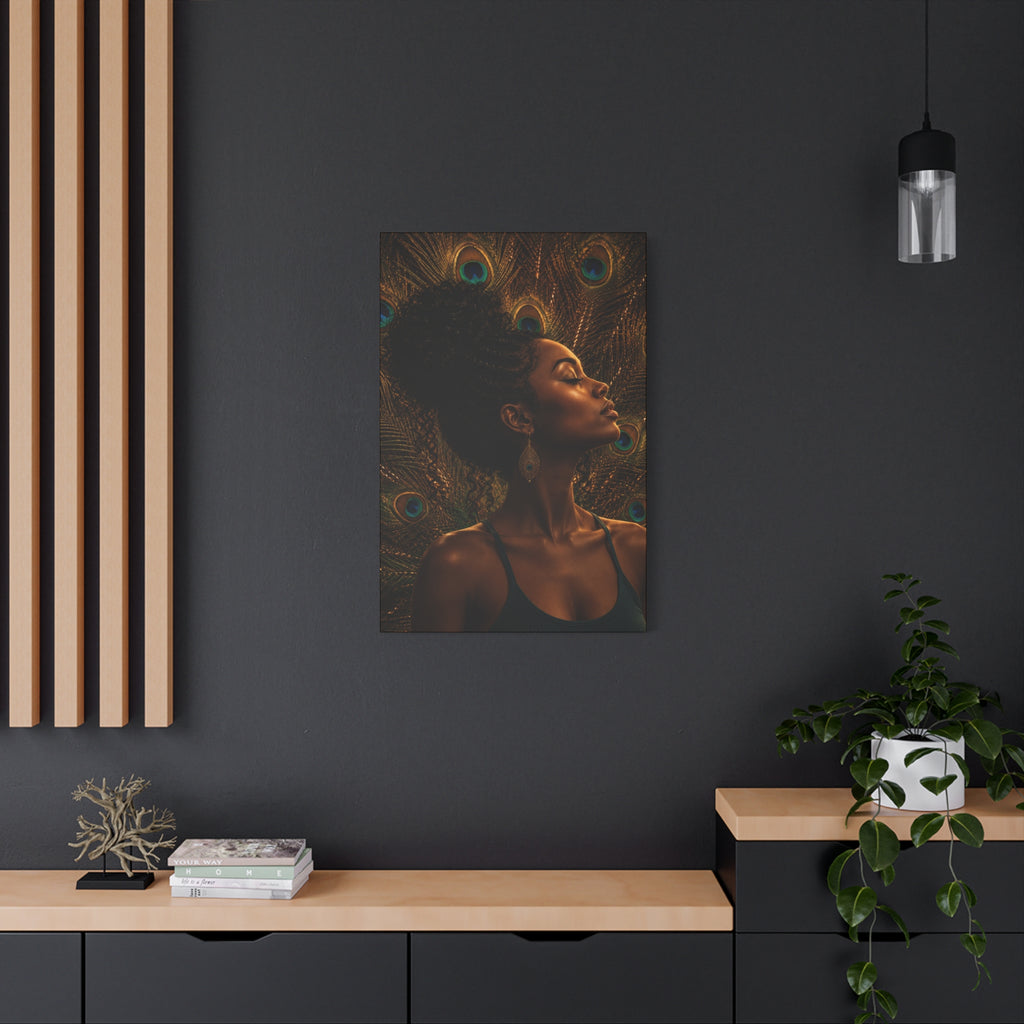 Peacock Dreams — Matte Stretched Wall Art