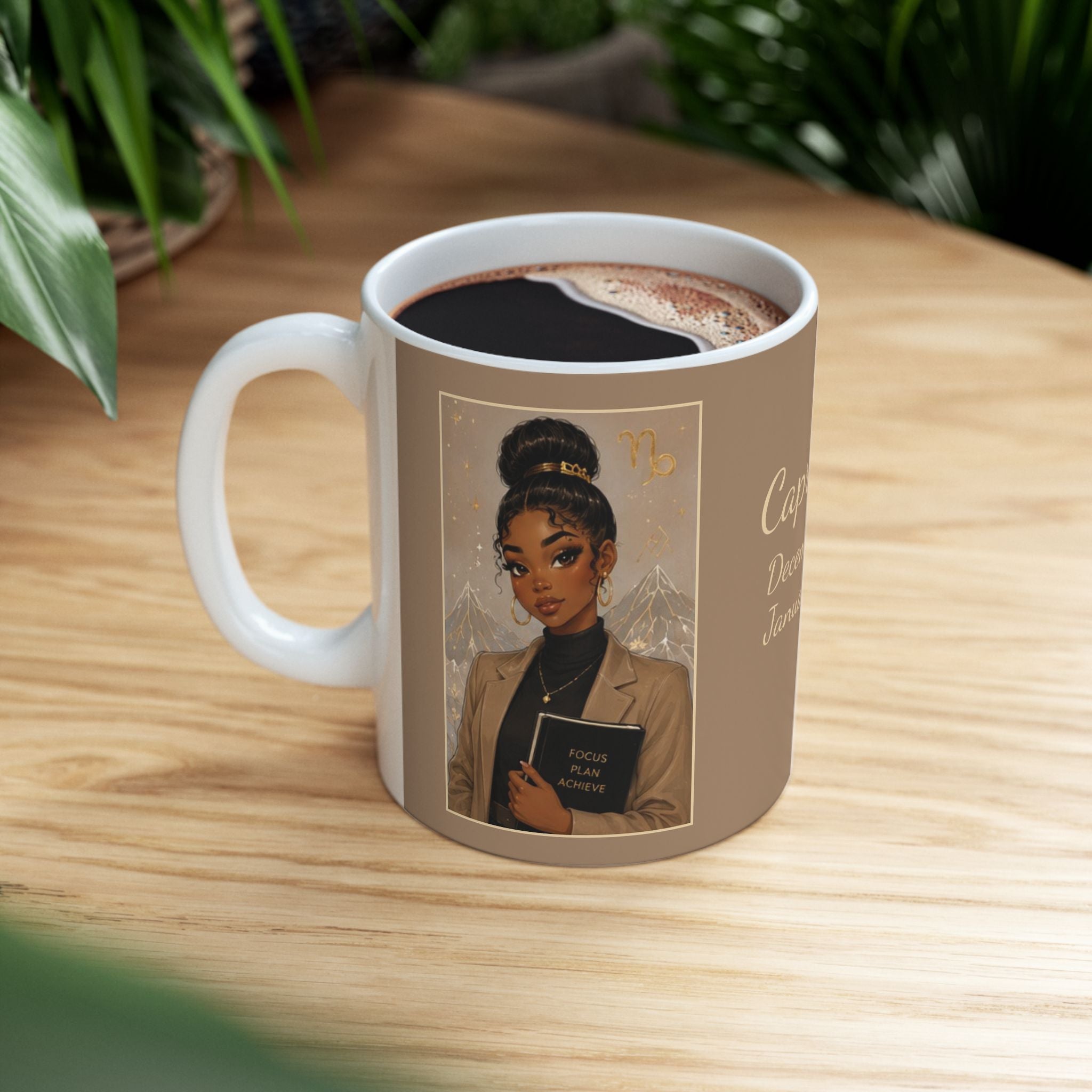 Capricorn Zodiac Sign Ceramic Mug — Coffee Mug (11oz)
