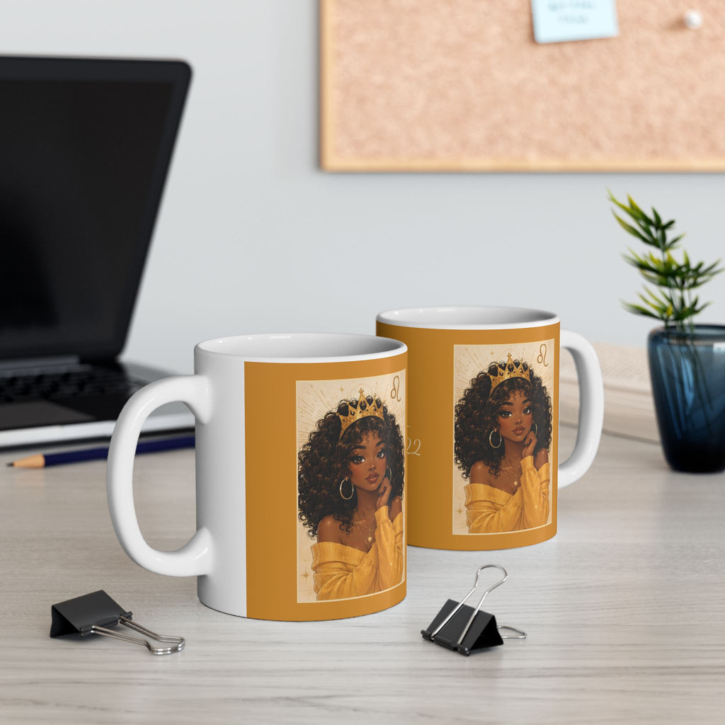 Leo Zodiac Sign Ceramic Mug — Coffee Mug (11oz)