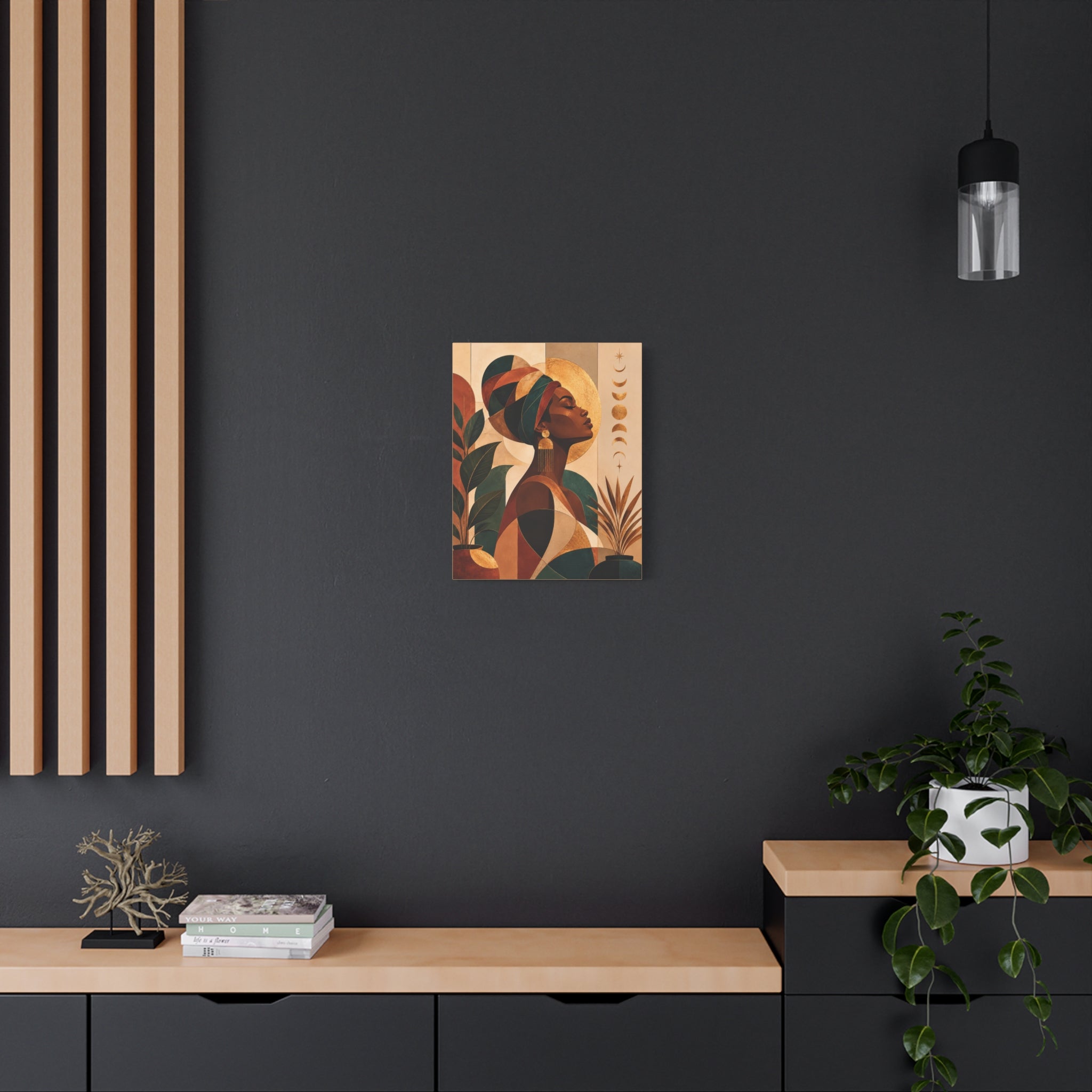 Earth & Gold Goddess — Matte Stretched Wall Art