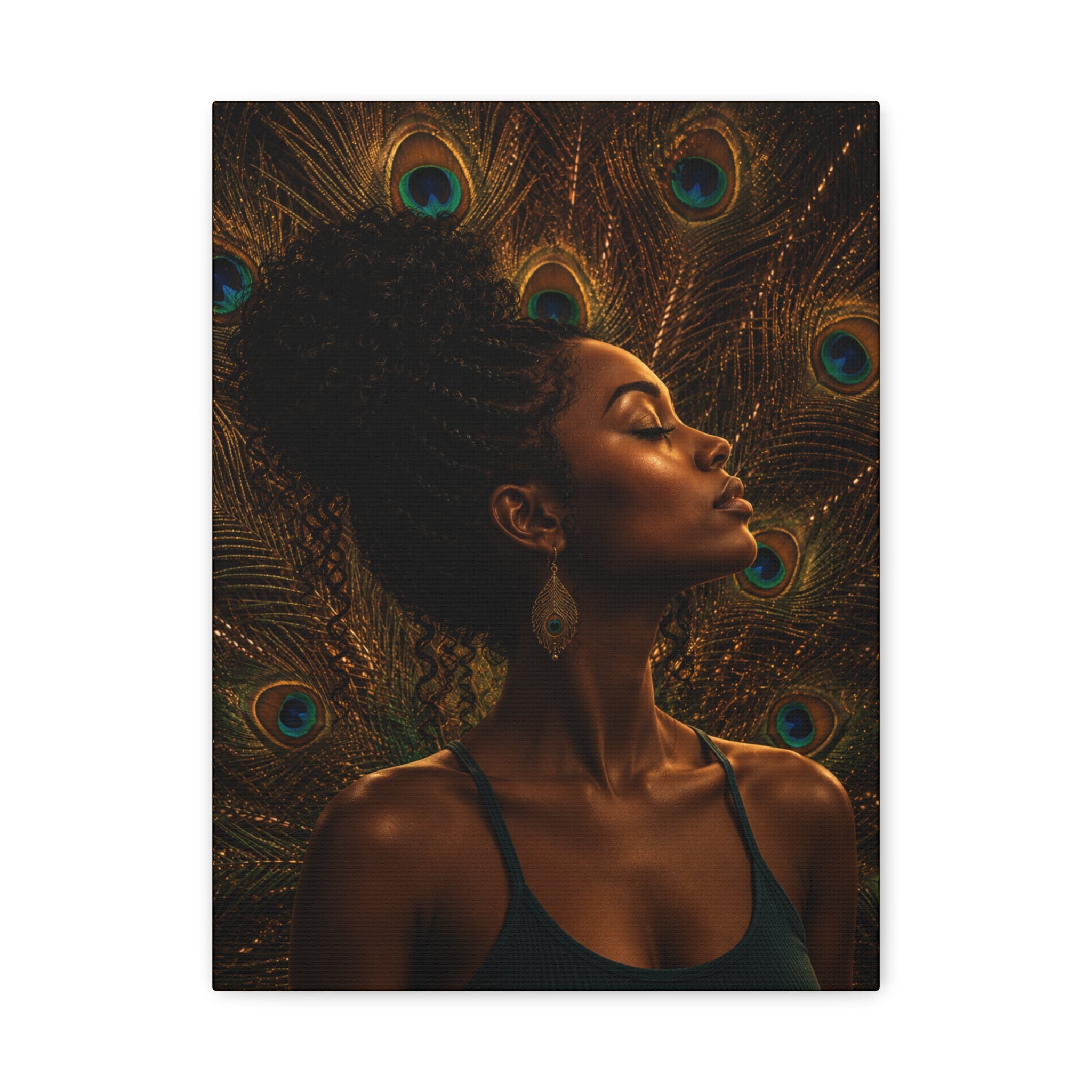 Peacock Dreams — Matte Stretched Wall Art