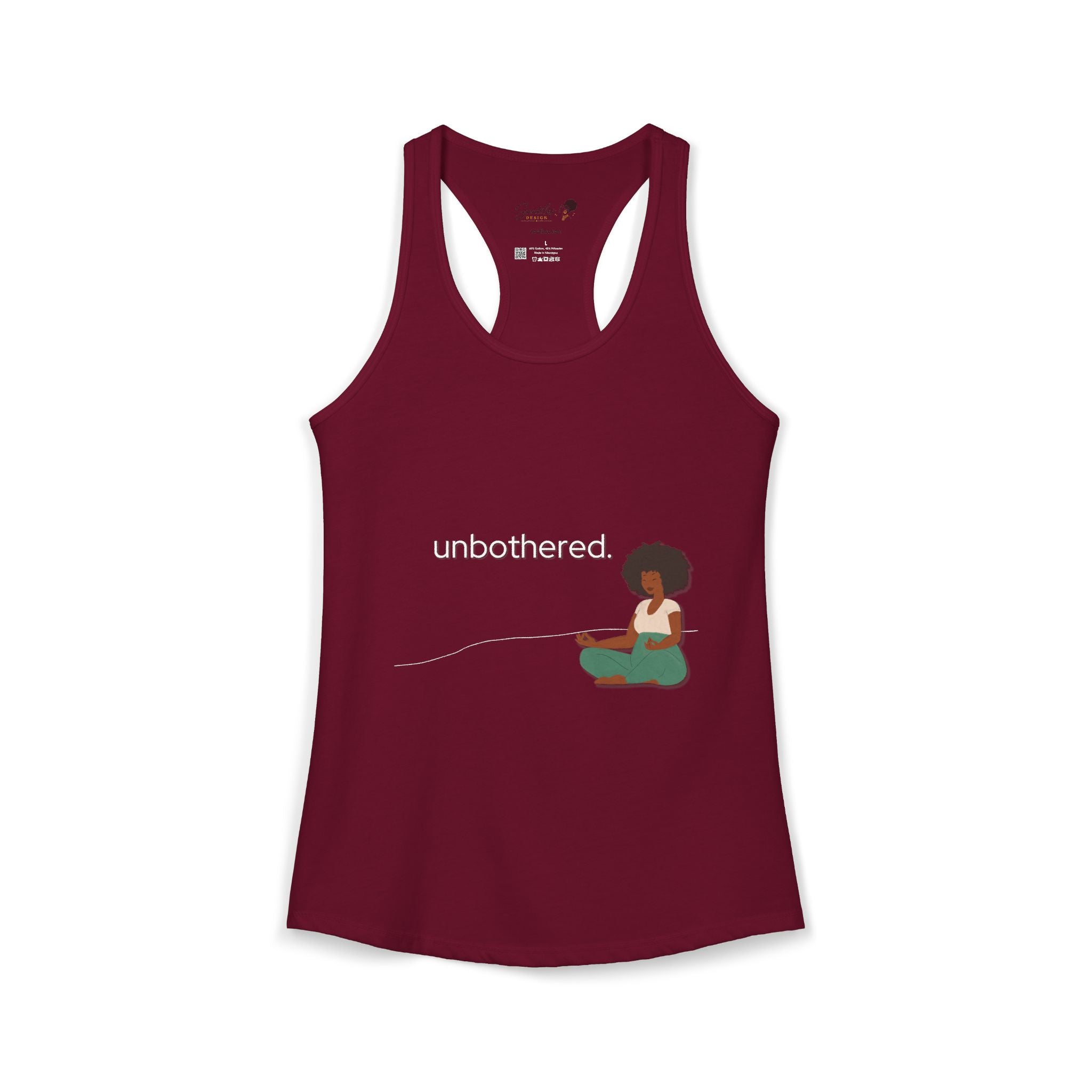 "Unbothered" Women's Ideal Racerback Tank