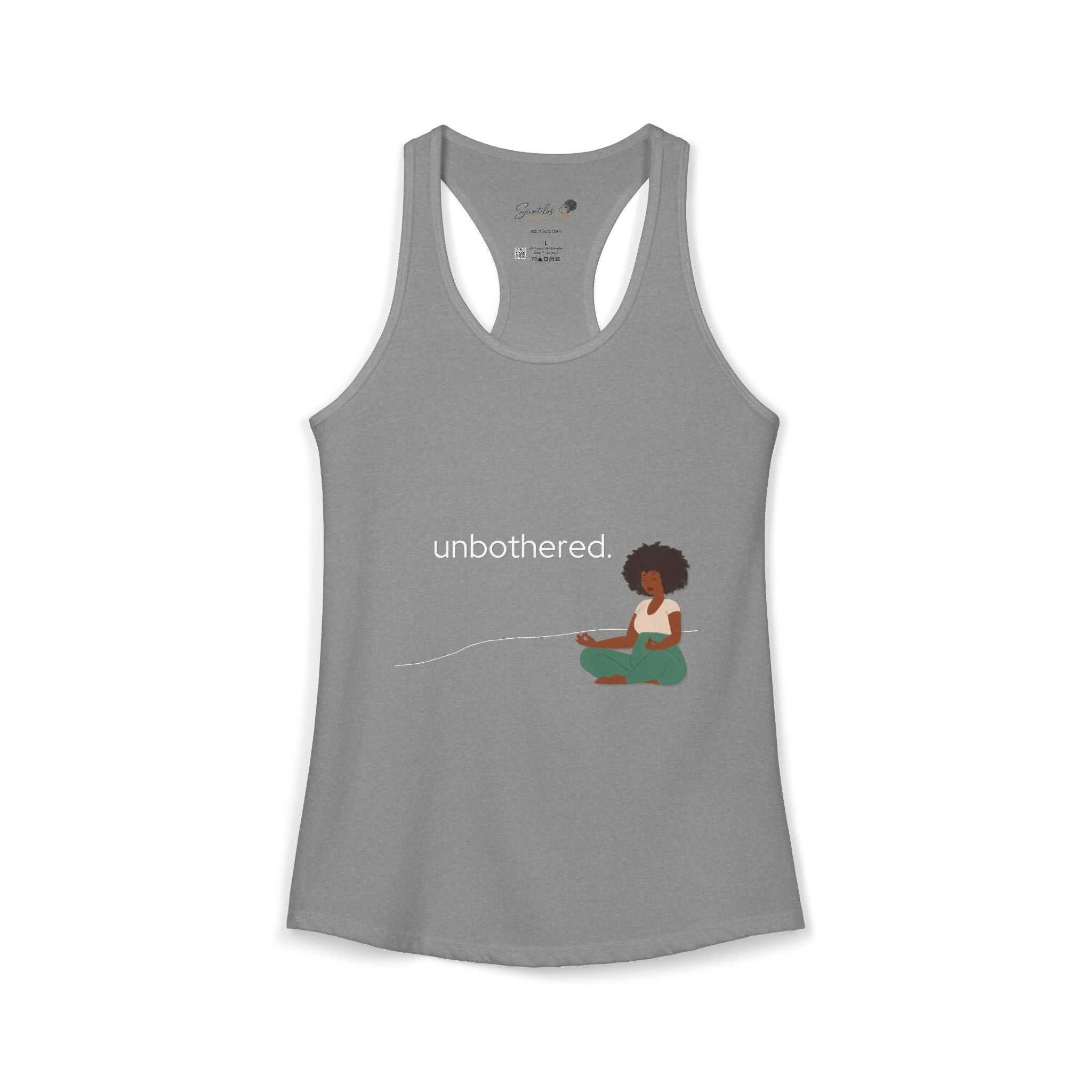 "Unbothered" Women's Ideal Racerback Tank
