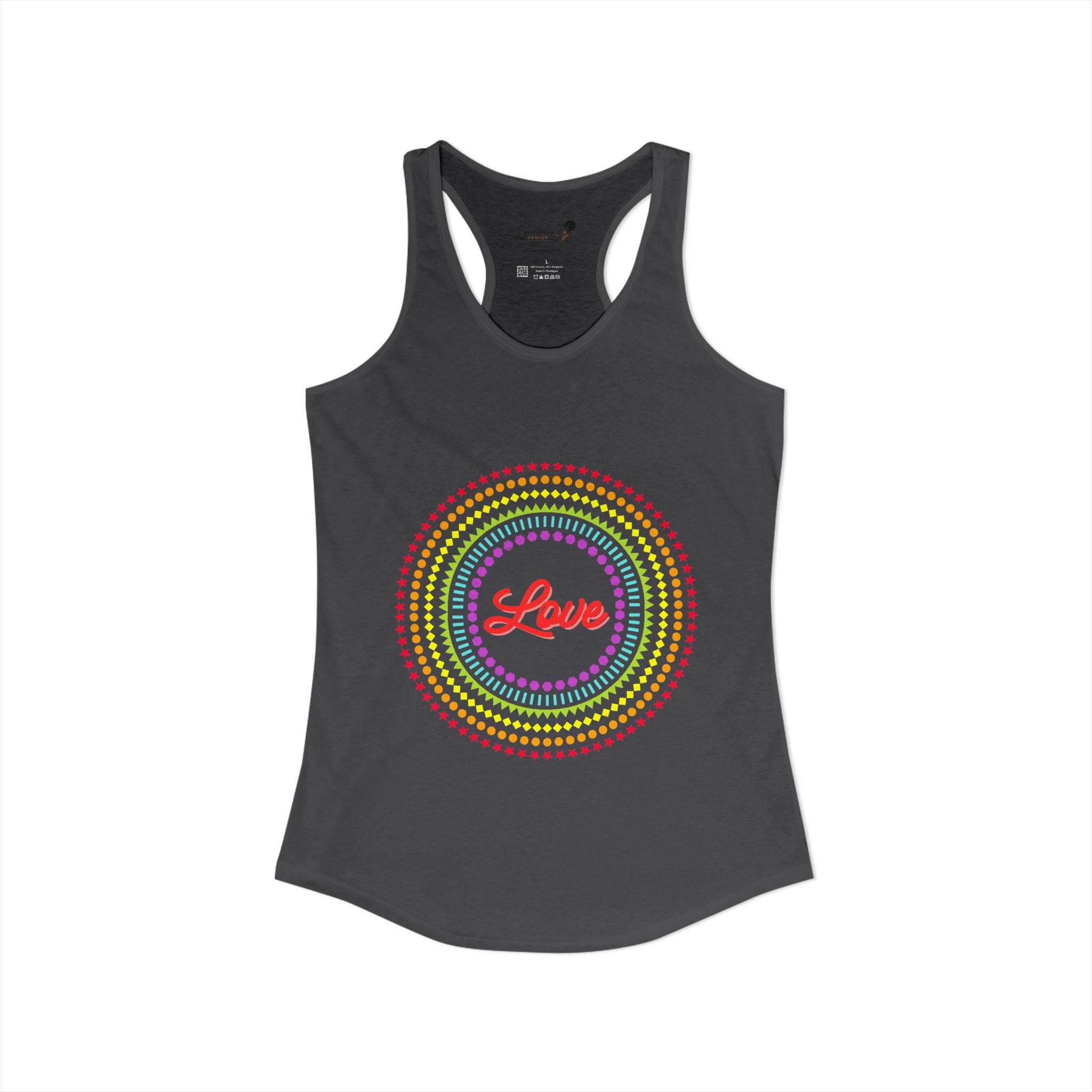 "Love" Women's Ideal Racerback Tank