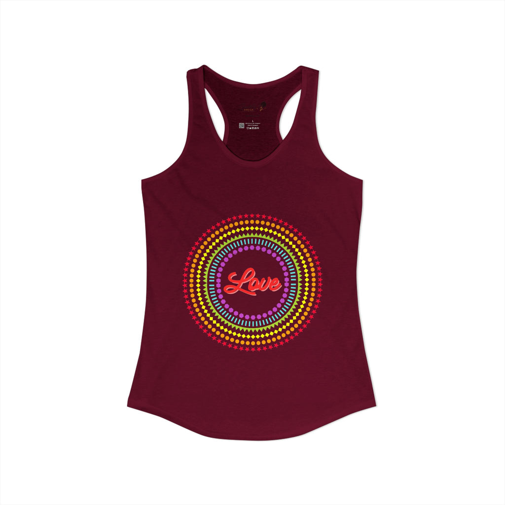 "Love" Women's Ideal Racerback Tank
