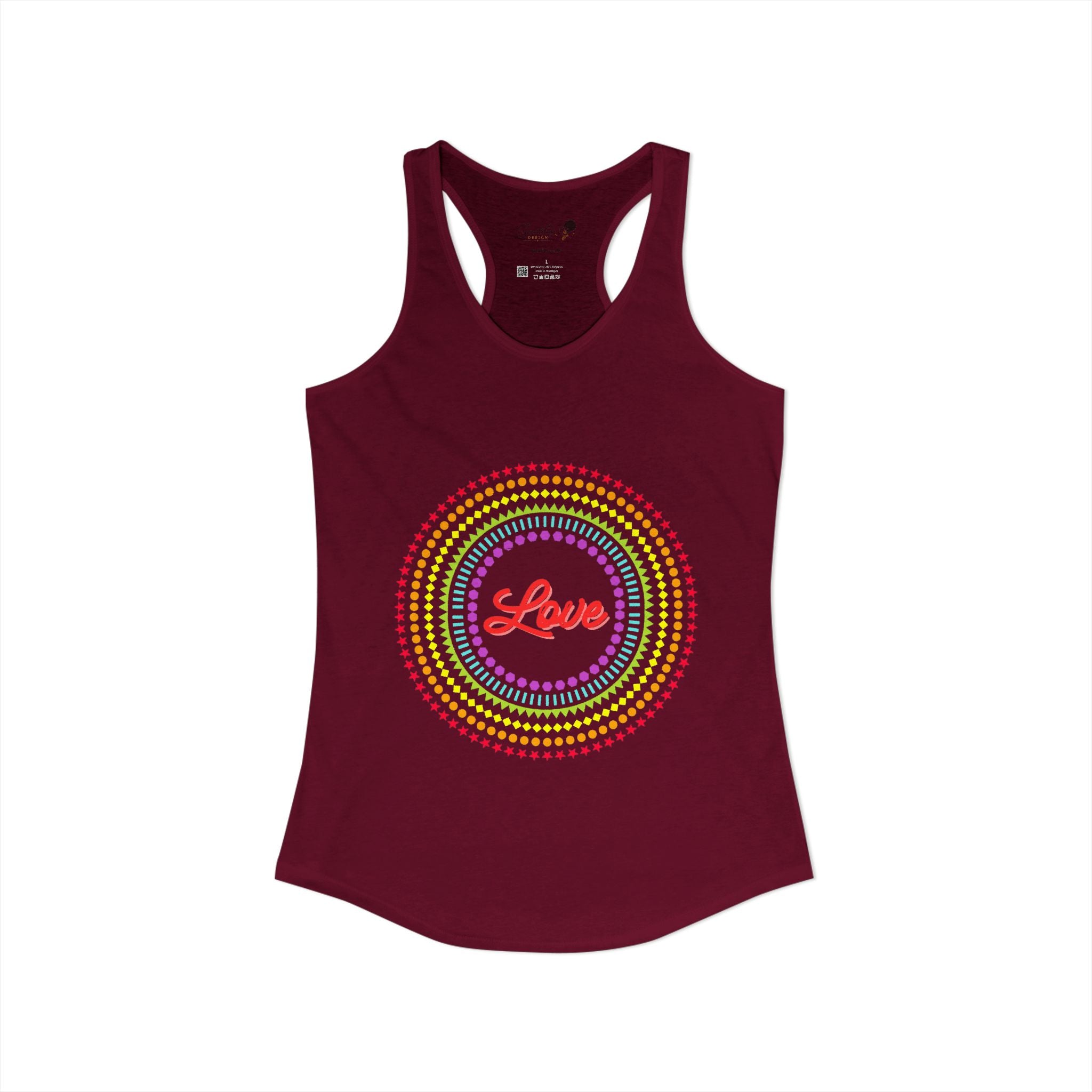 "Love" Women's Ideal Racerback Tank