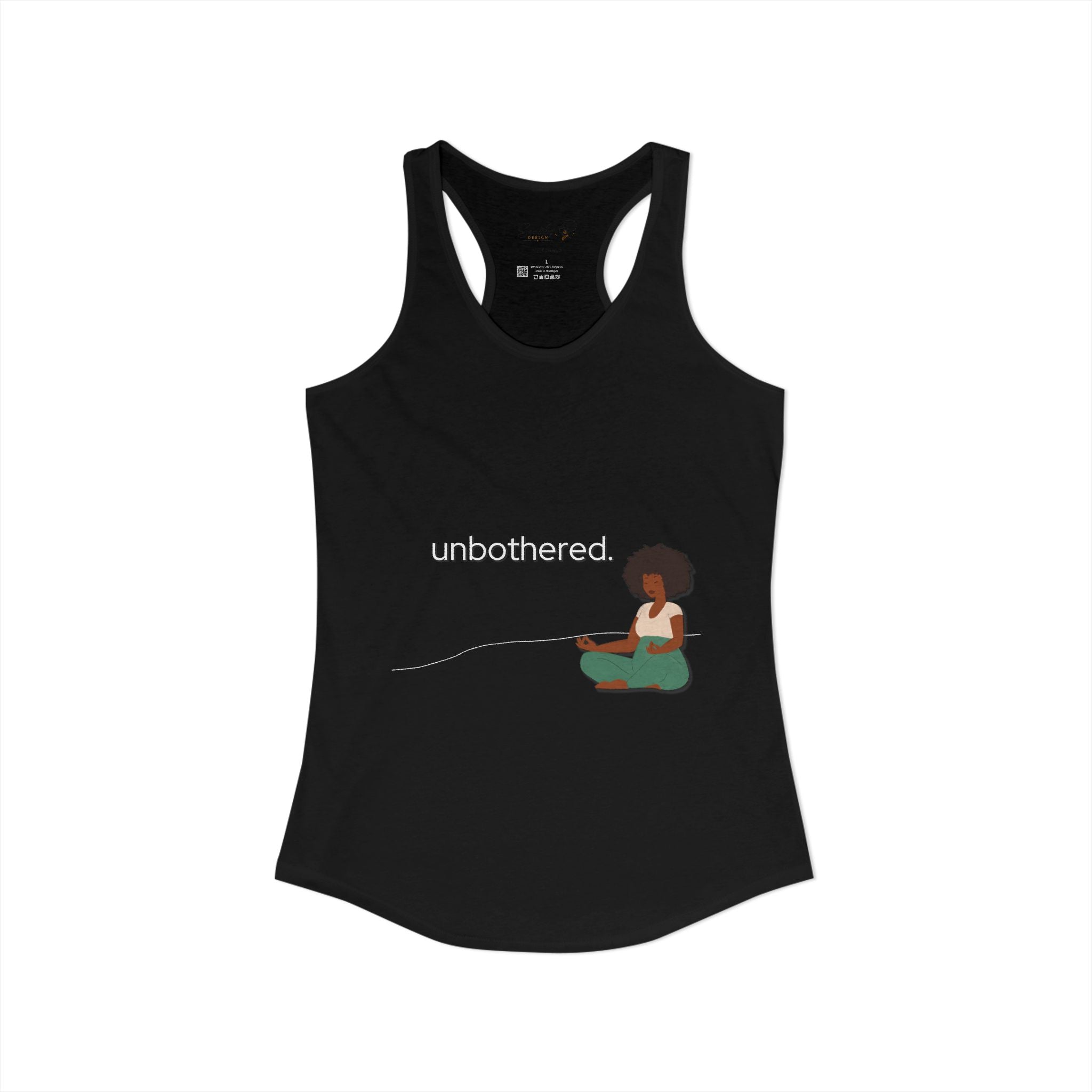 "Unbothered" Women's Ideal Racerback Tank