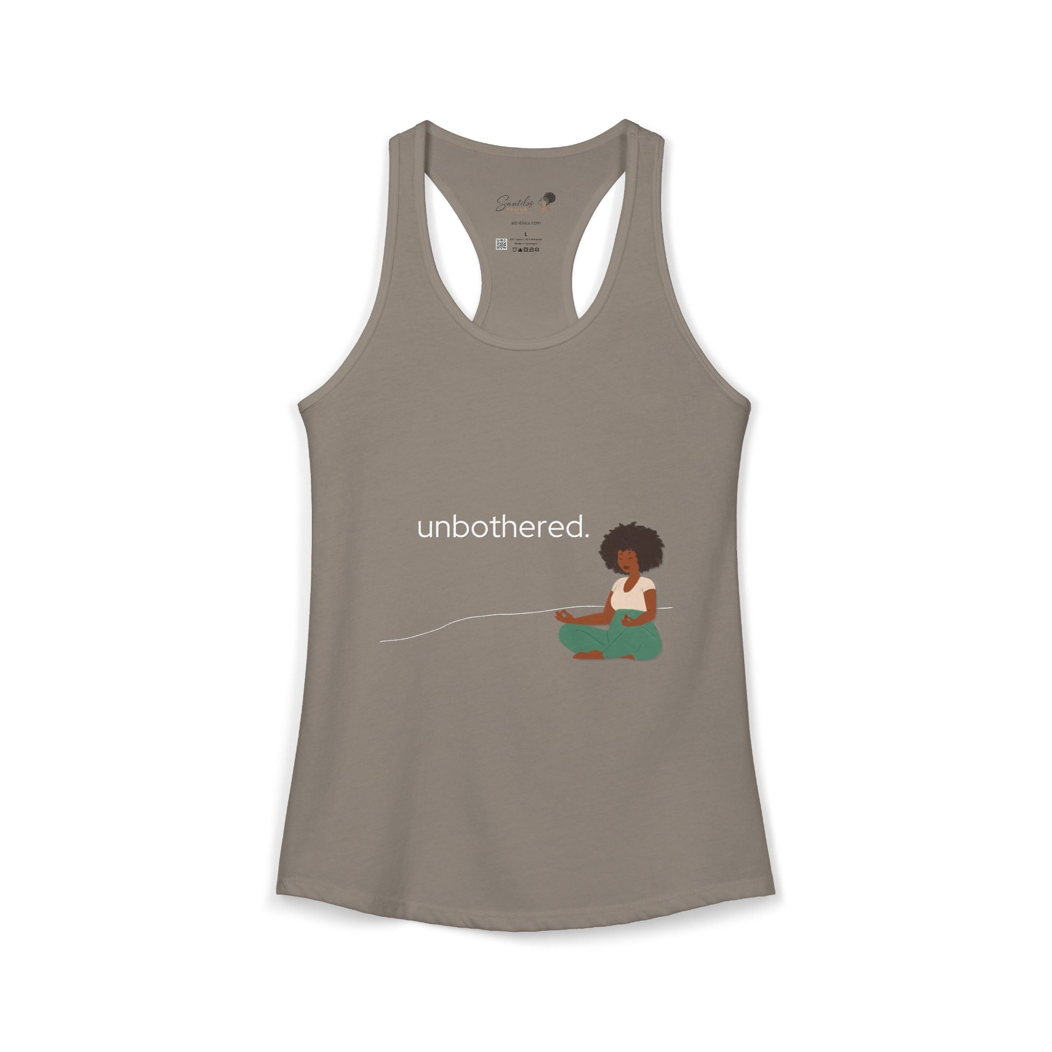 "Unbothered" Women's Ideal Racerback Tank
