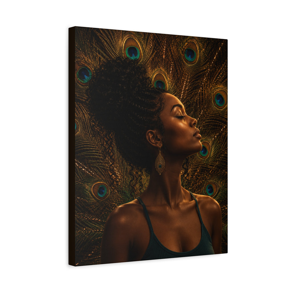 Peacock Dreams — Matte Stretched Wall Art