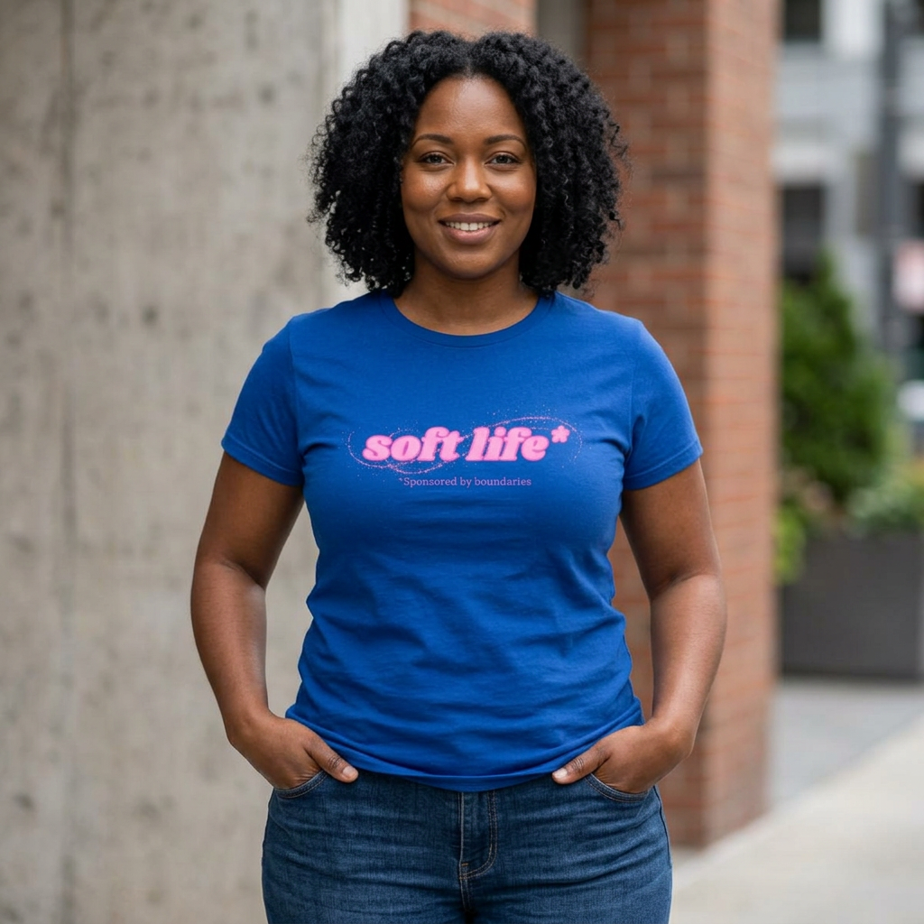 Soft Life Sponsored by Boundaries - Women's Round Neck Tee