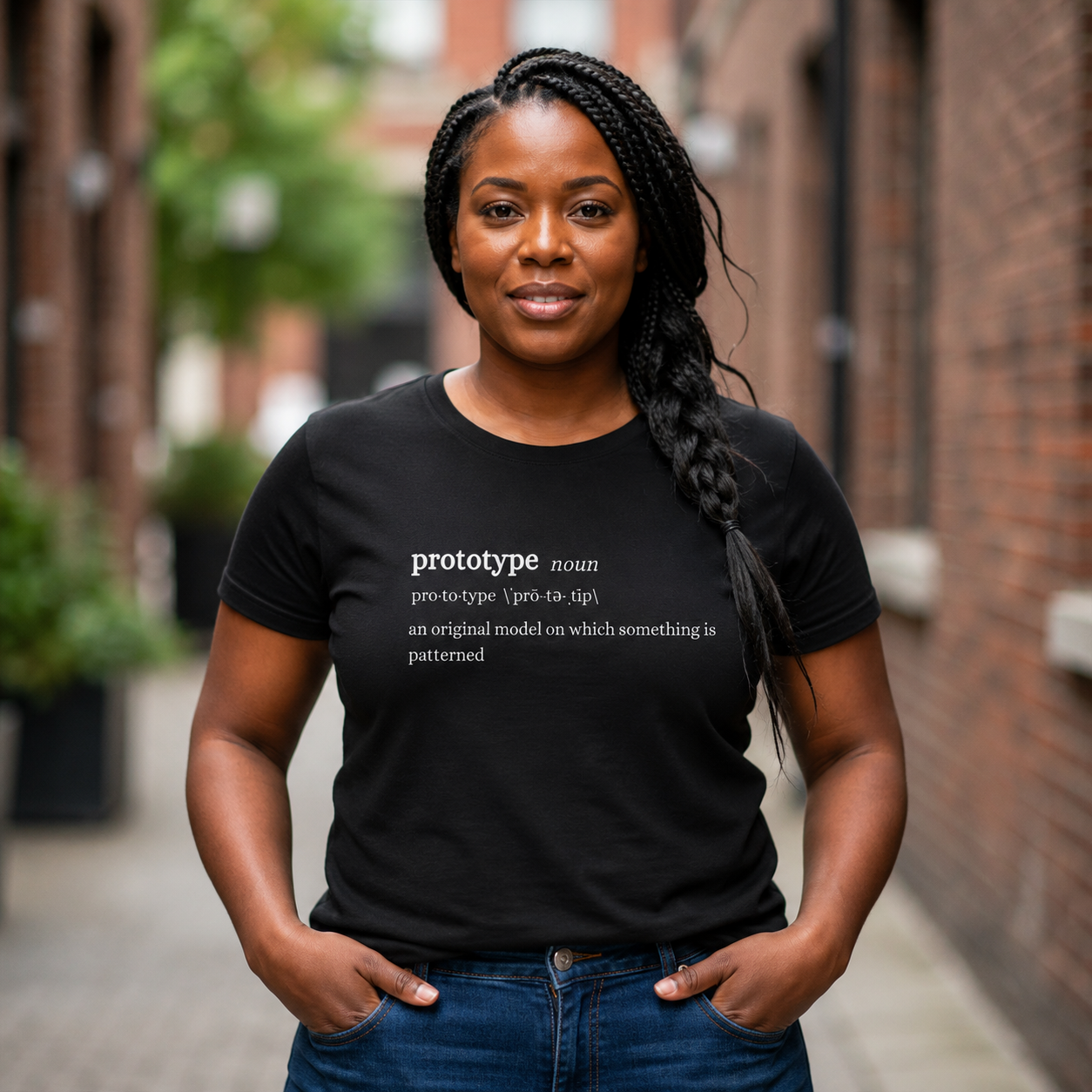 Prototype Definition - Women's Round Neck Graphic Tee
