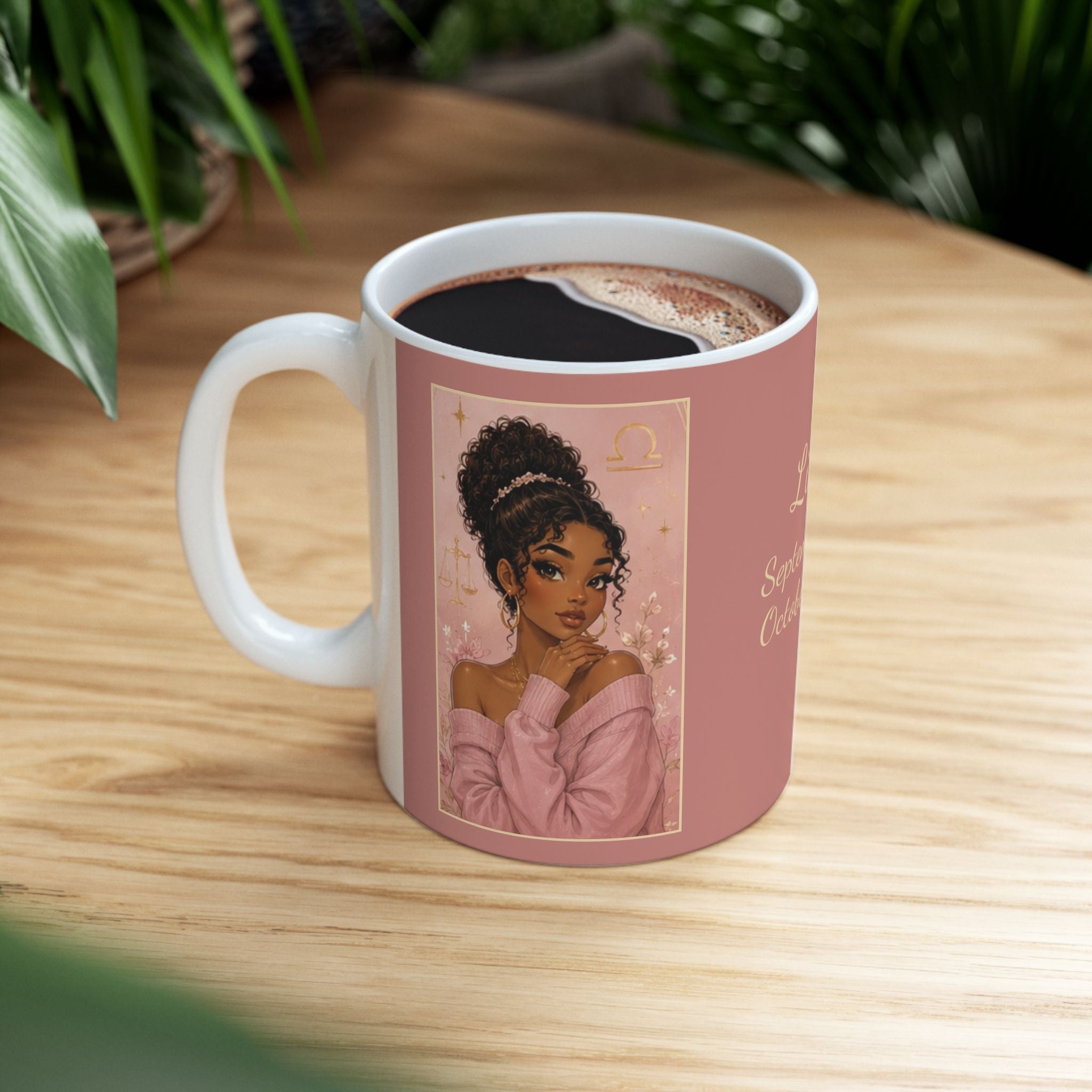 Libra Zodiac Sign Ceramic Mug — Coffee Mug (11oz)