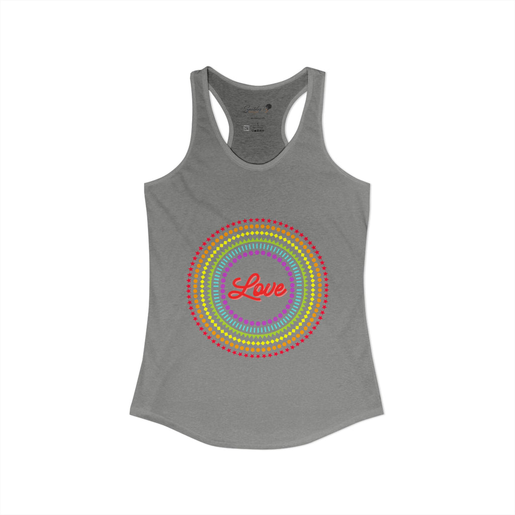 "Love" Women's Ideal Racerback Tank