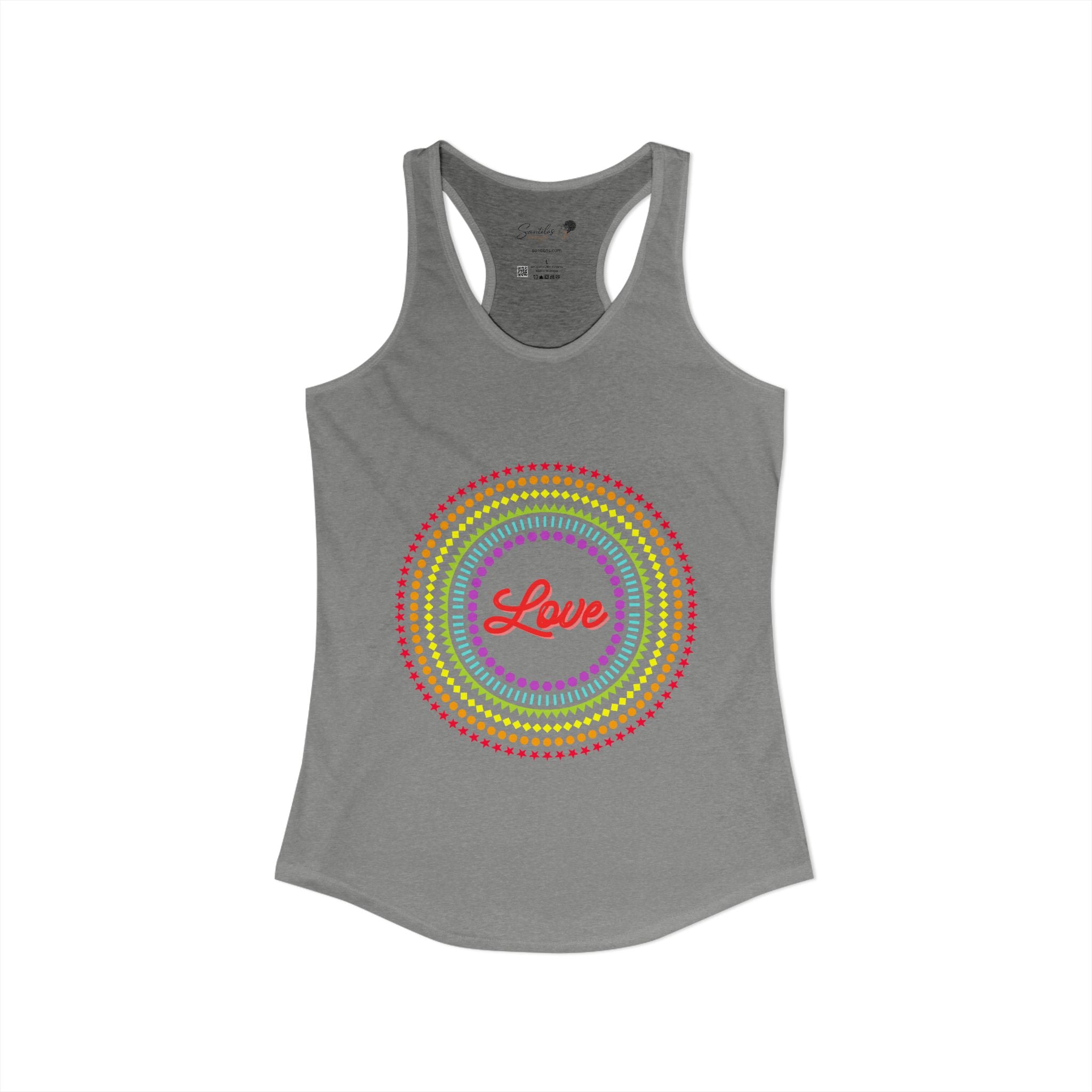 "Love" Women's Ideal Racerback Tank
