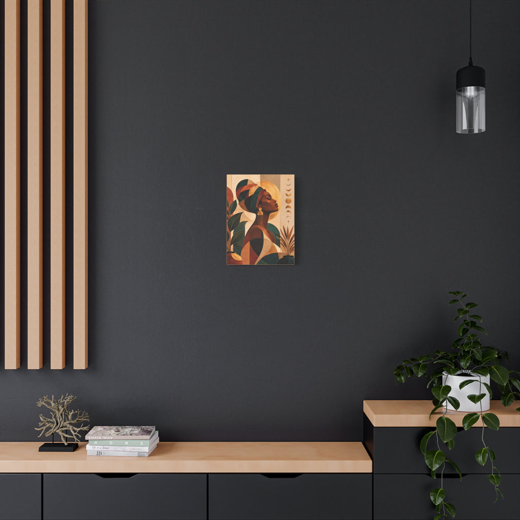 Earth & Gold Goddess — Matte Stretched Wall Art