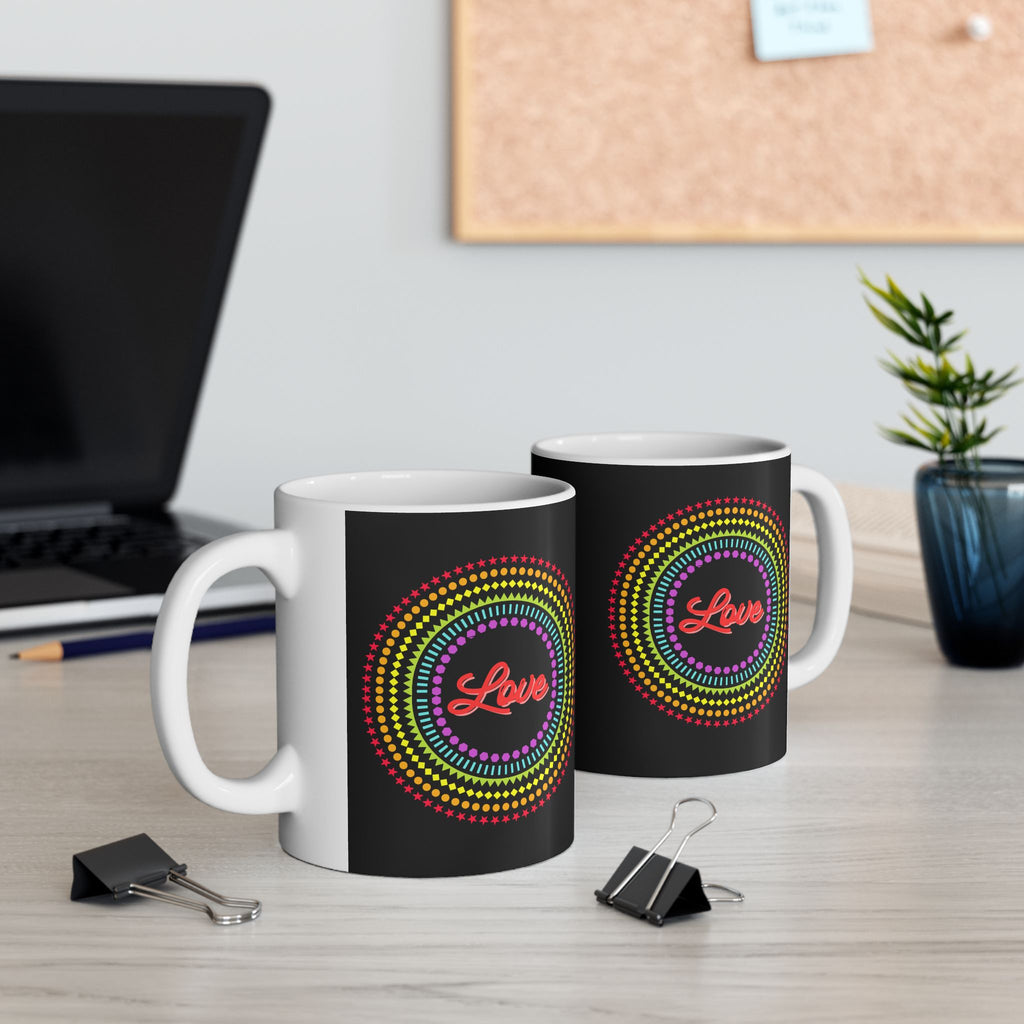 "Love" Ceramic Mug — Coffee Mug (11oz)