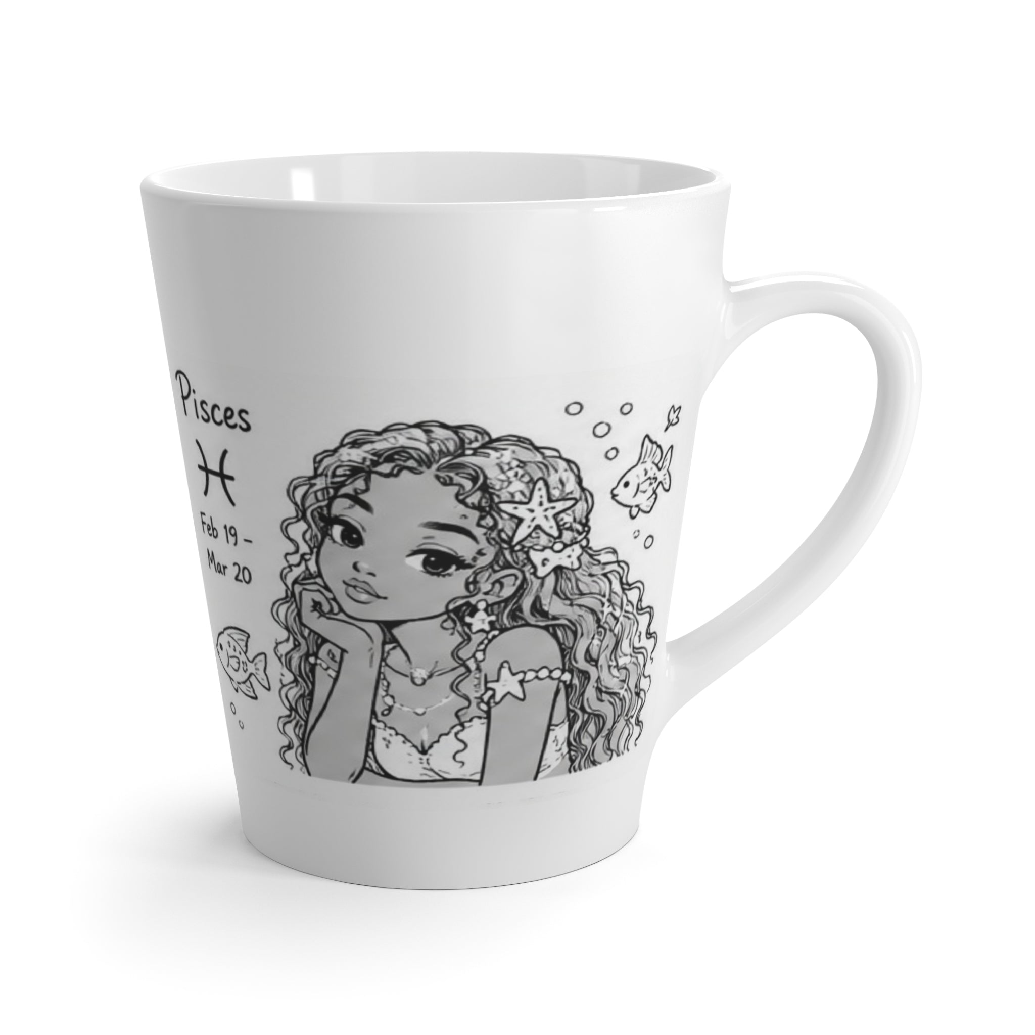 Pisces Zodiac Latte Mug
