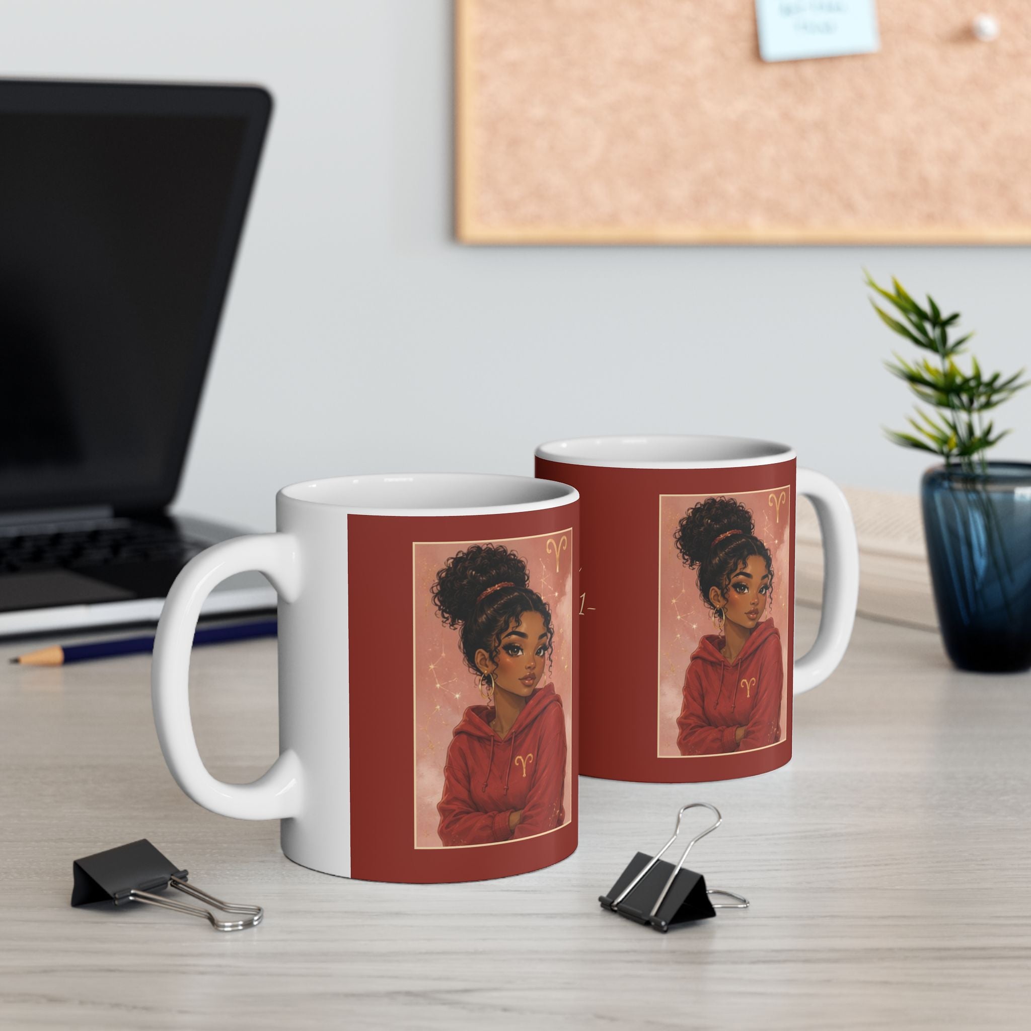 Aries Zodiac Sign Ceramic Mug — Coffee Mug (11oz)
