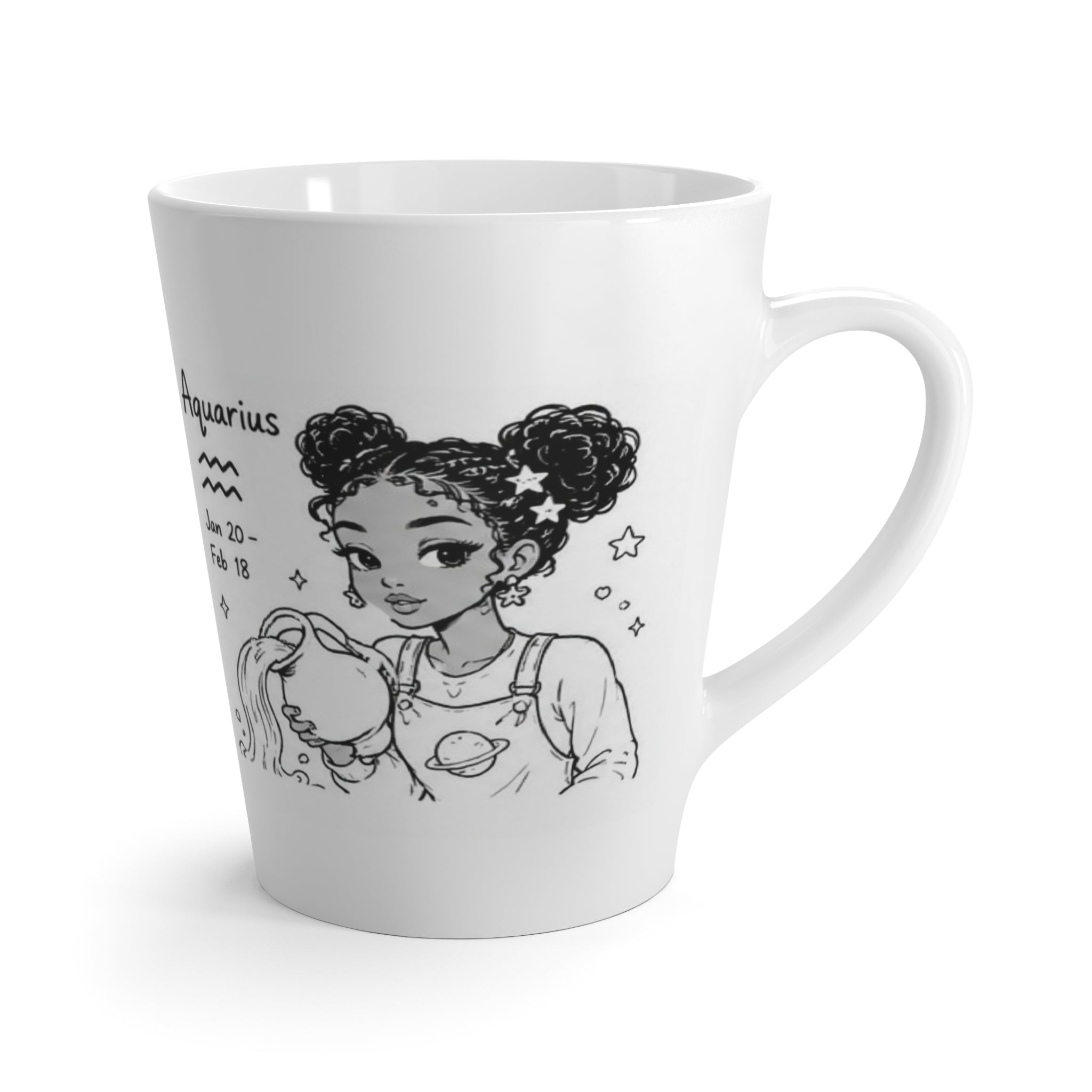 Aquarius Zodiac Latte Mug