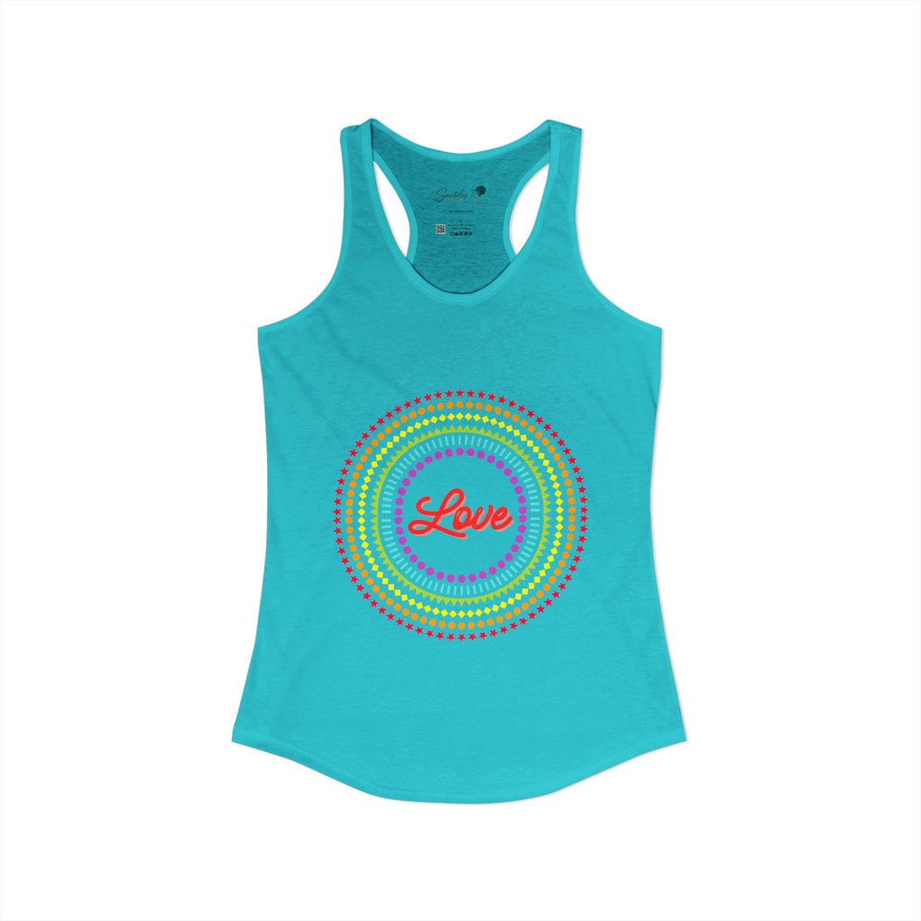 "Love" Women's Ideal Racerback Tank