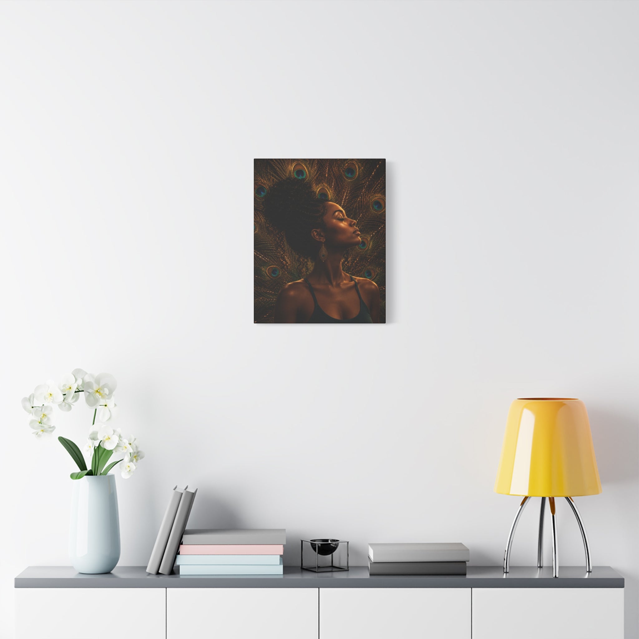Peacock Dreams — Matte Stretched Wall Art