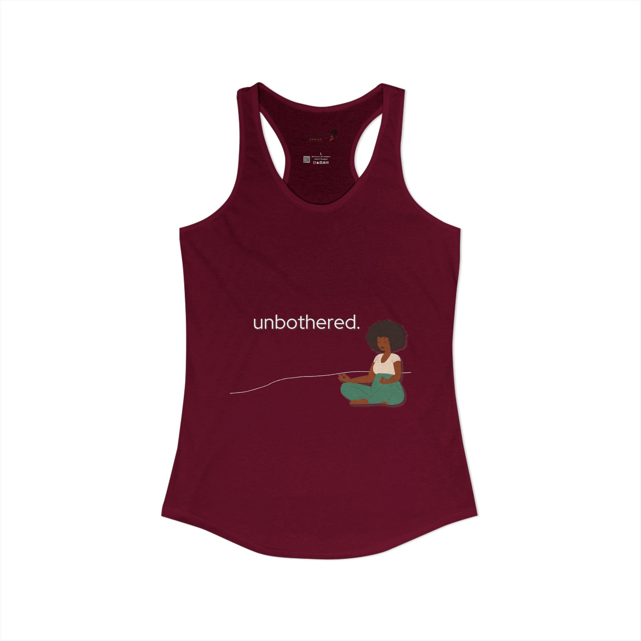 "Unbothered" Women's Ideal Racerback Tank