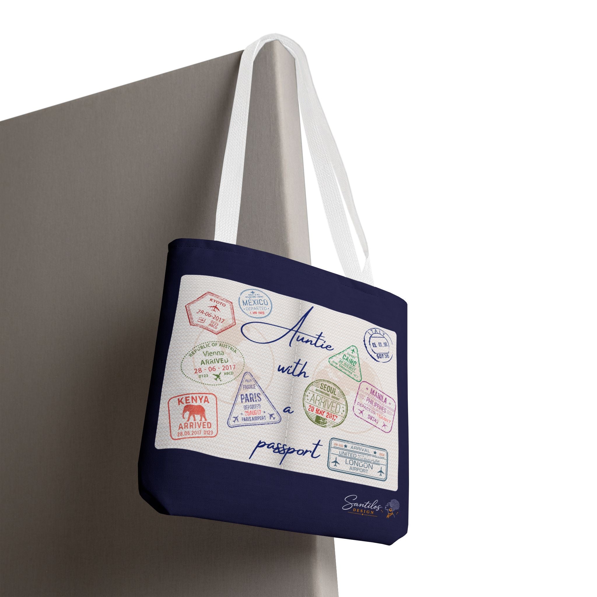 Auntie With a Passport — Statement Tote Bag
