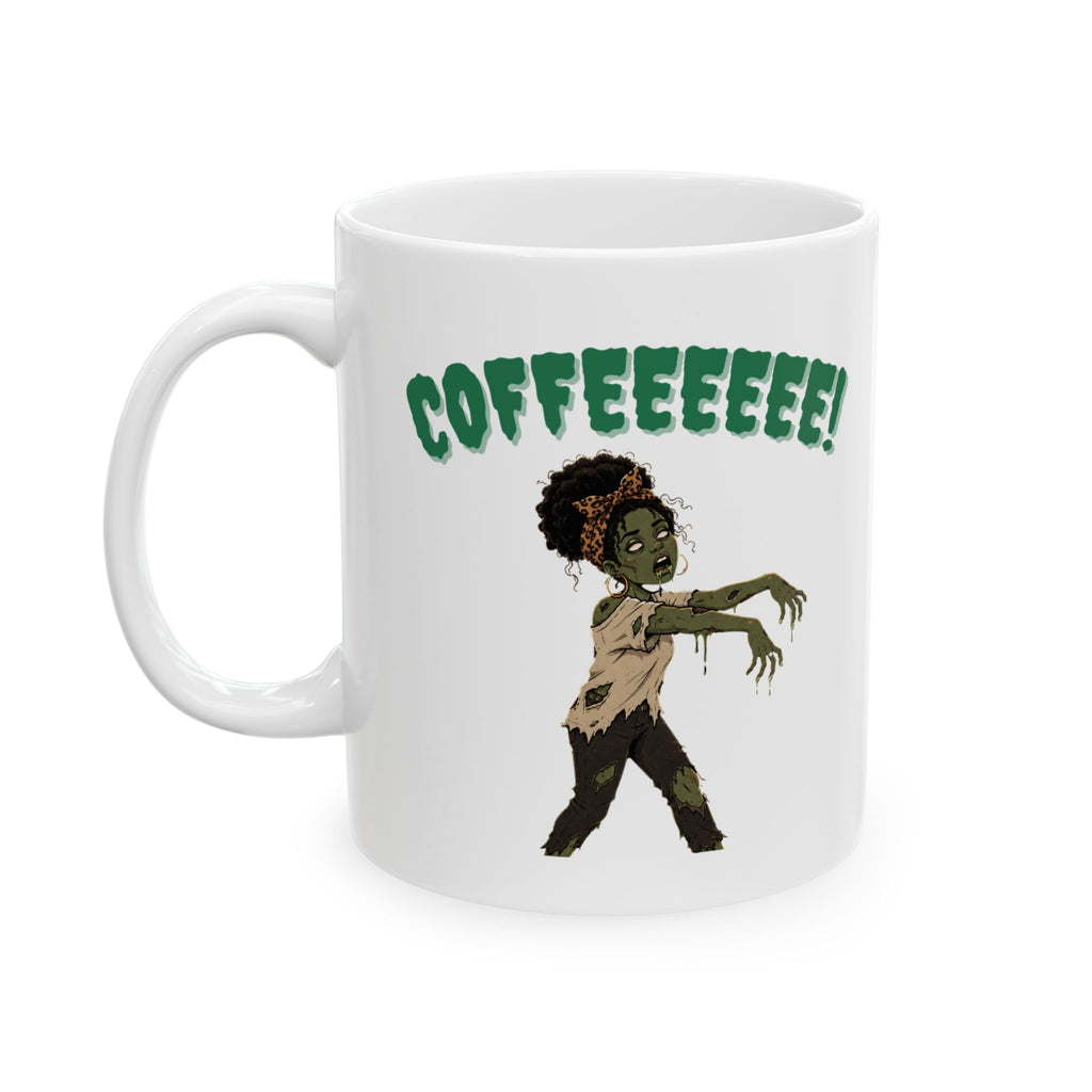 Coffeeee! Zombie Hands Ceramic Mug — Funny Coffee Cup (11oz)
