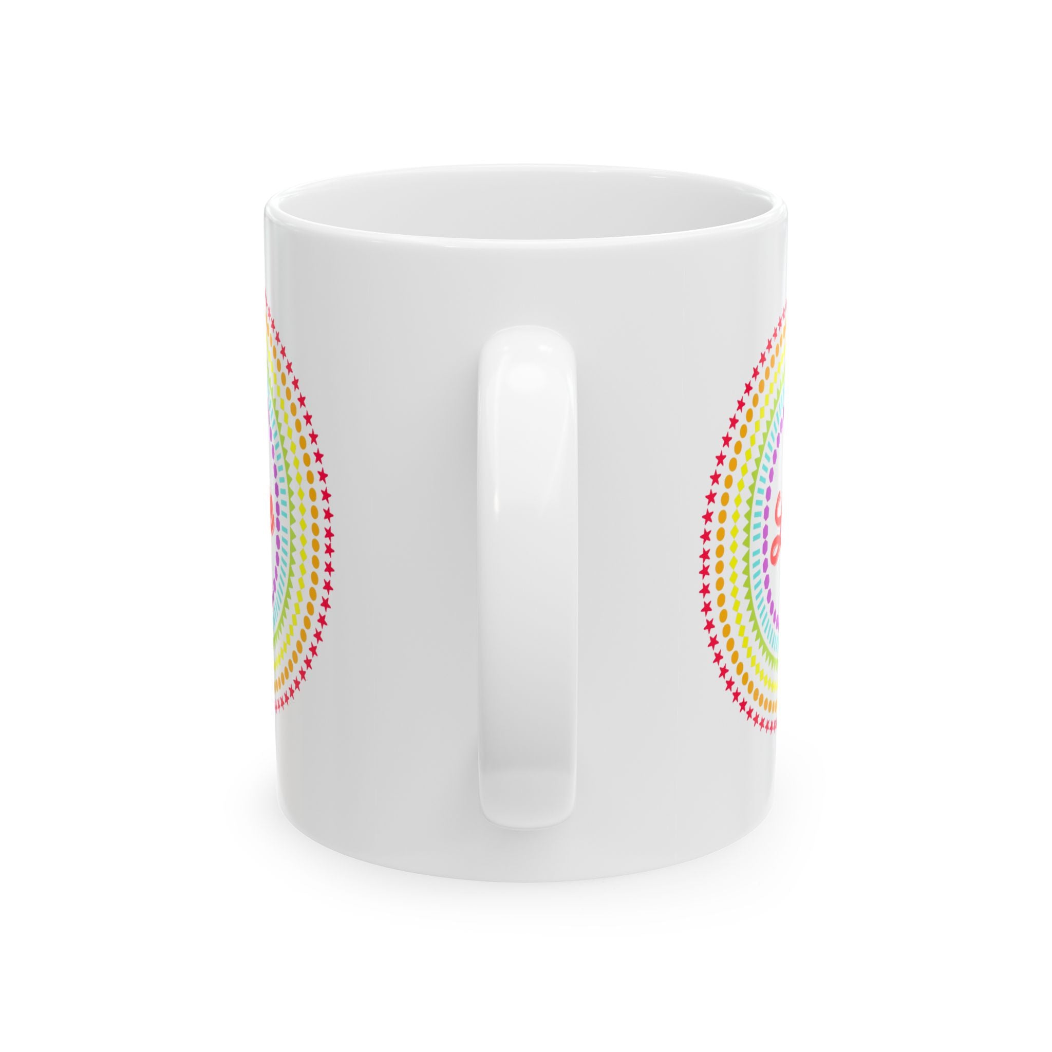 "Love" White Ceramic Mug — Coffee Mug (11oz)