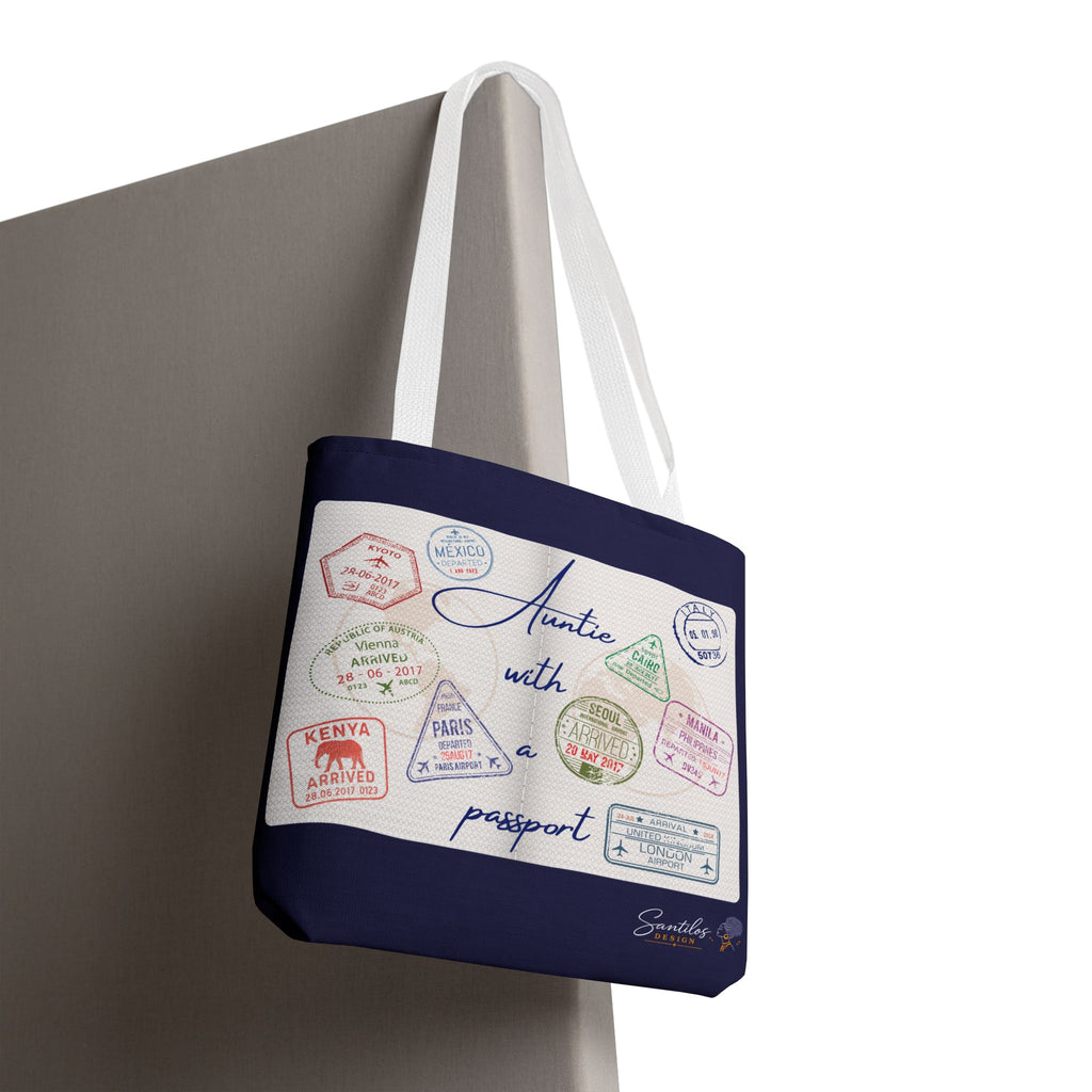 Auntie With a Passport — Statement Tote Bag
