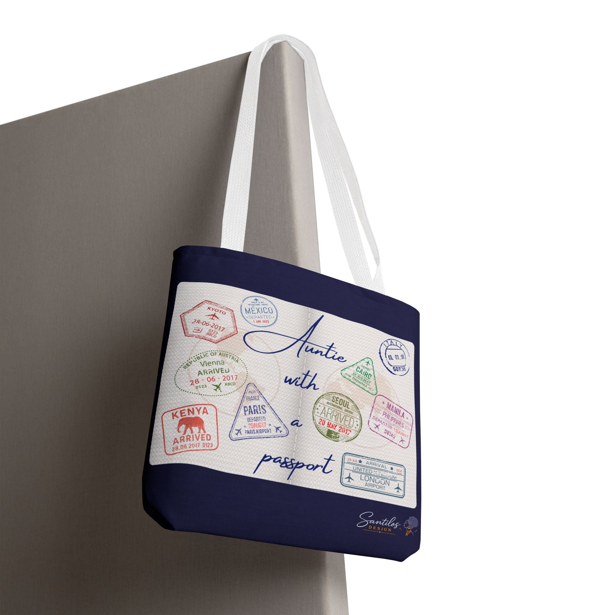 Auntie With a Passport — Statement Tote Bag